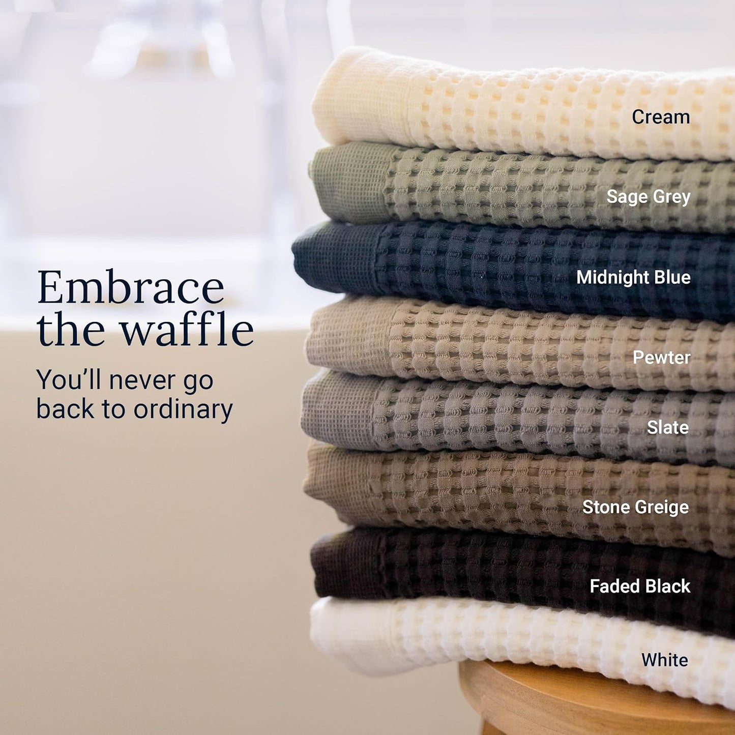 GILDEN TREE Waffle Bath Sheet Quick Dry Towel, Thin Luxury Bath Towels, Bath Sheets 40x80 Large Bath Towels, Modern