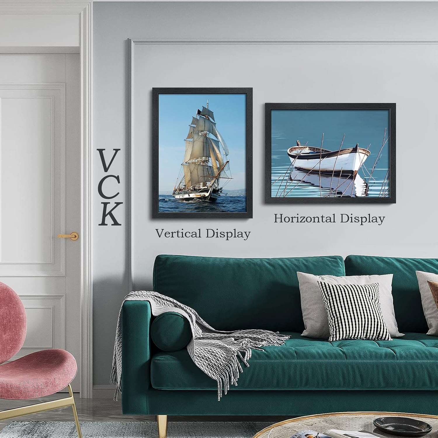 VCK 18x24 Frame 4 Pack - Black Gallery-Quality Wood 18 x 24 Concert Poster Frames, Vertical or Horizontal Wall Display