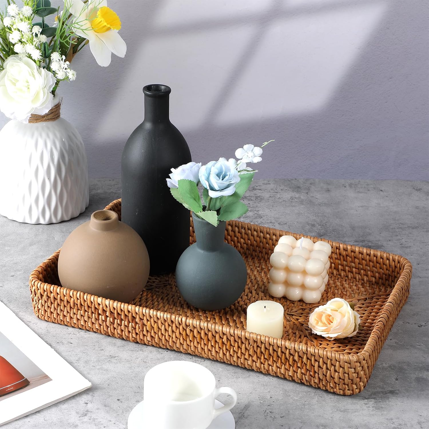 Rattan Storage Basket / 14.6 x 9 x 2