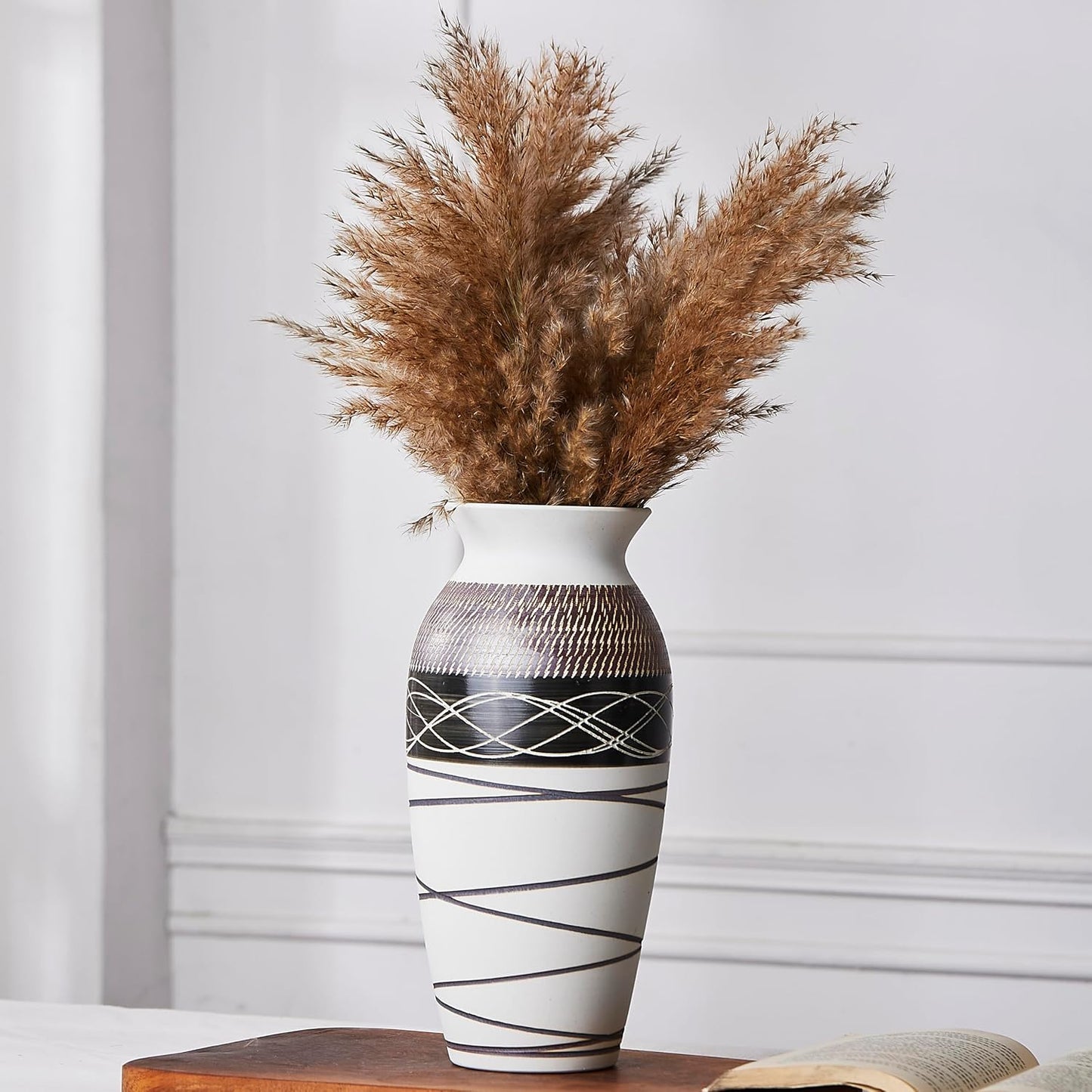 Home Decor Tall Boho Textured Vases / Style 1 / 12.6