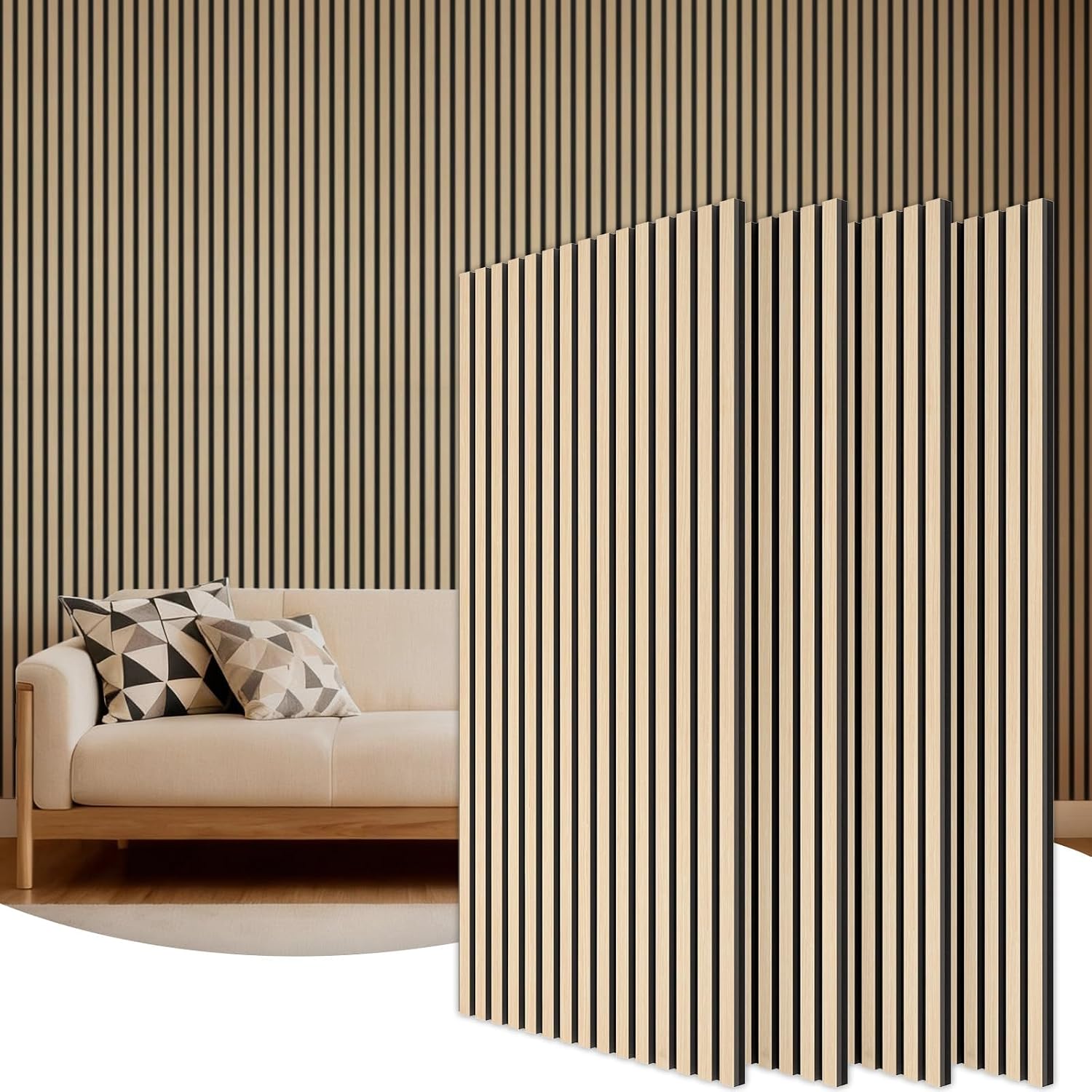 TONOR Wood Wall Panels for Interior Wall Decor-4 Pack 47.2" x 23.6"