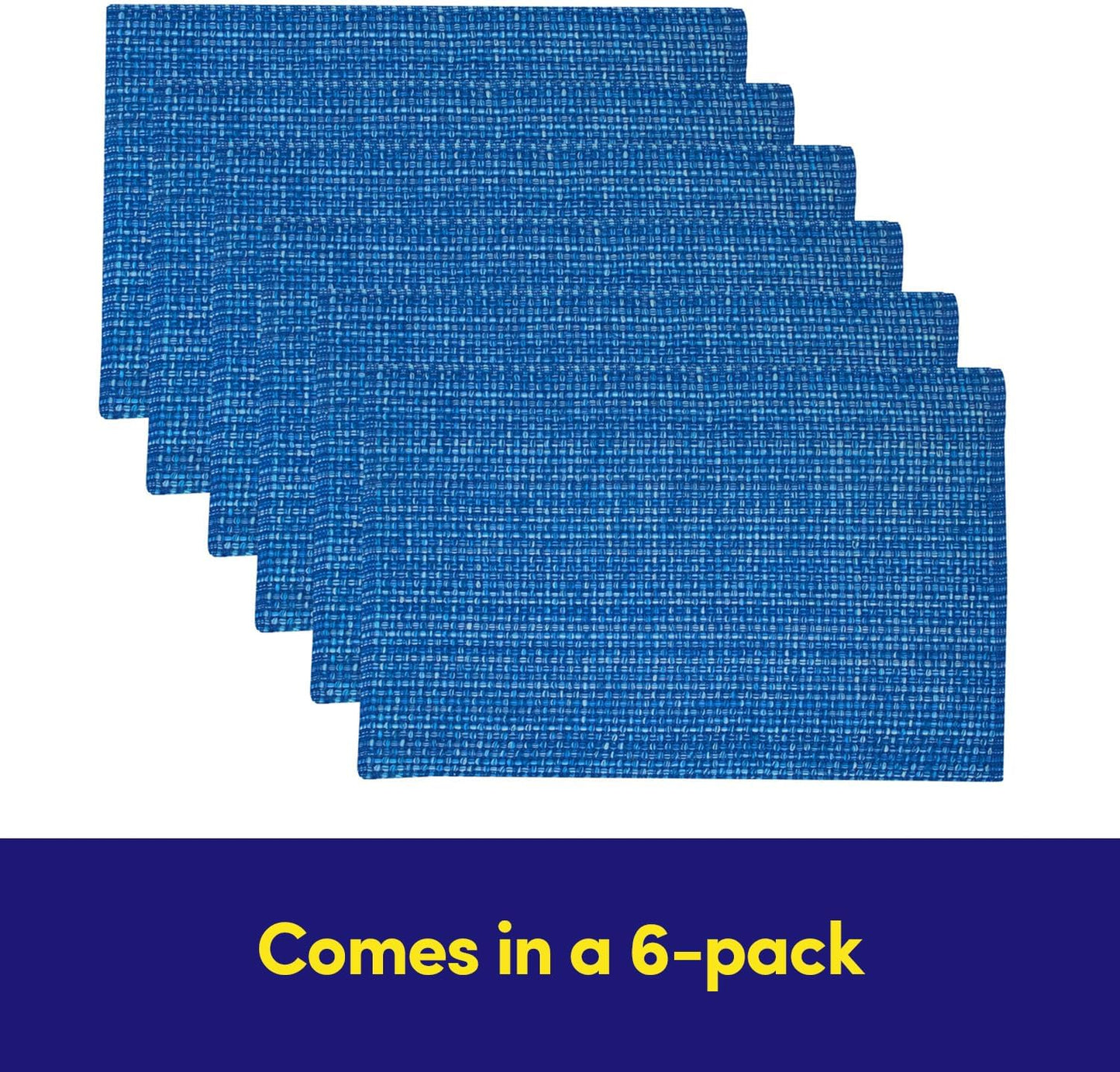 Sweet Home Collection 100% Cotton Placemats for Dining Room Rectangle Two Tone Woven Fabric 13" x 19" Soft Durable