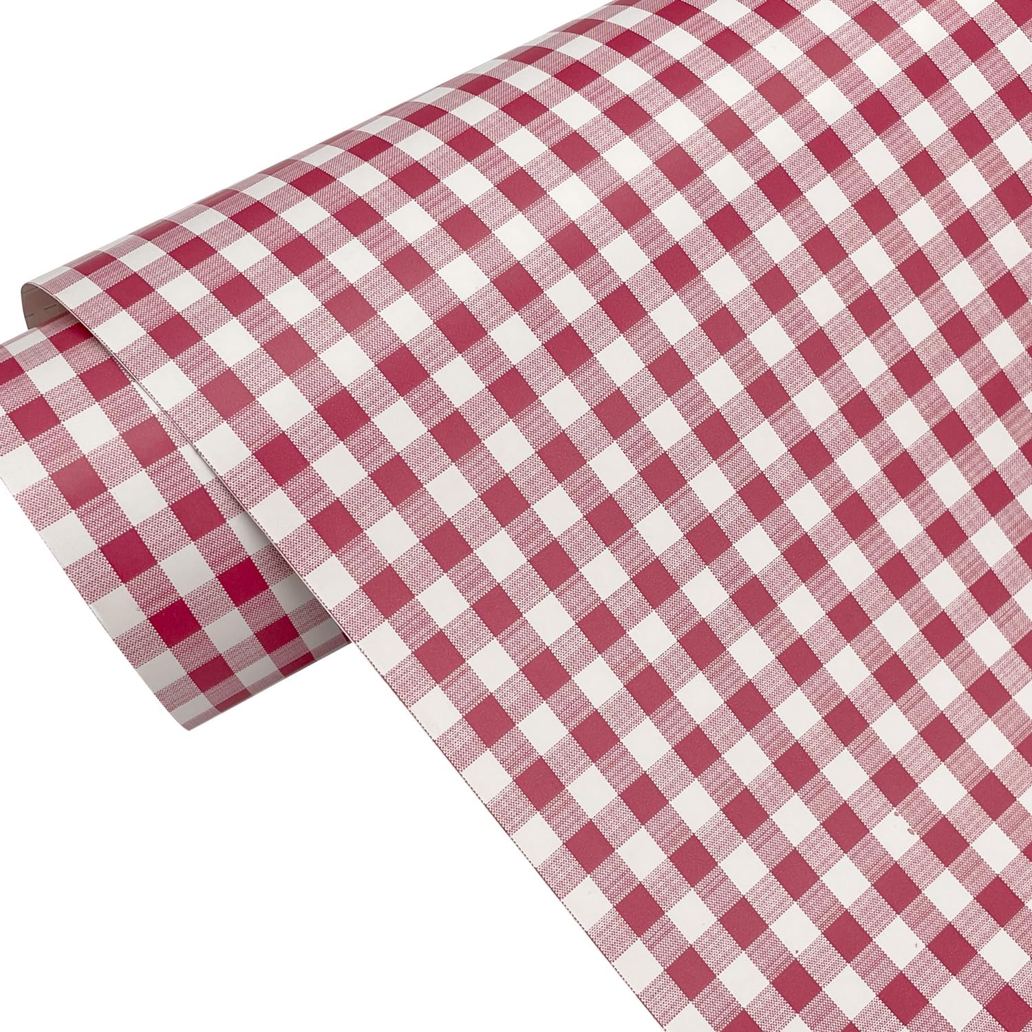 Wallpaper Roll Holiday Checker Peel and Stick Wall Tabletops Backsplash Vinyl / 393.7 x 17.7 / Red