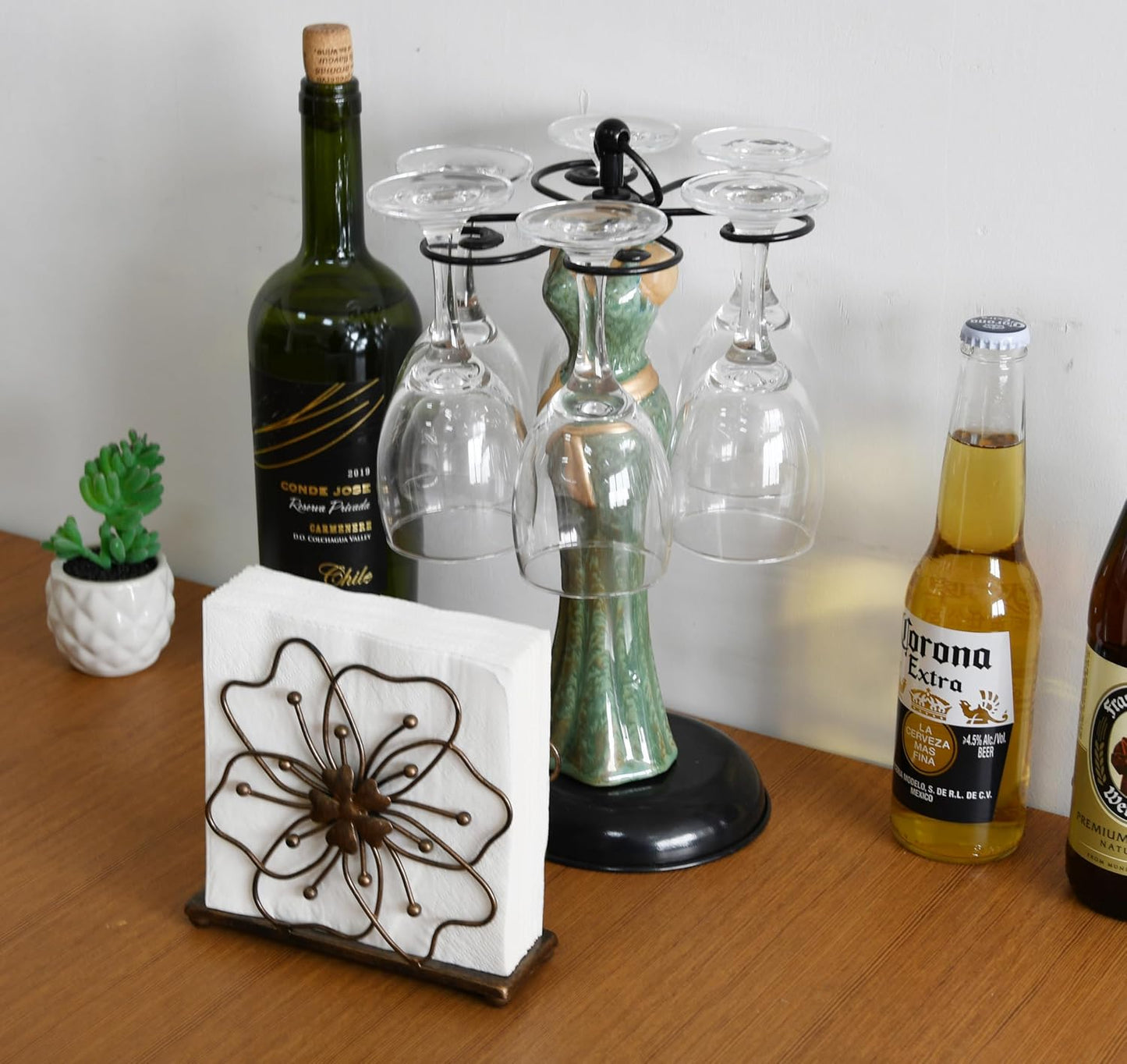 Flower Style Napkin Holder / Copper Flower