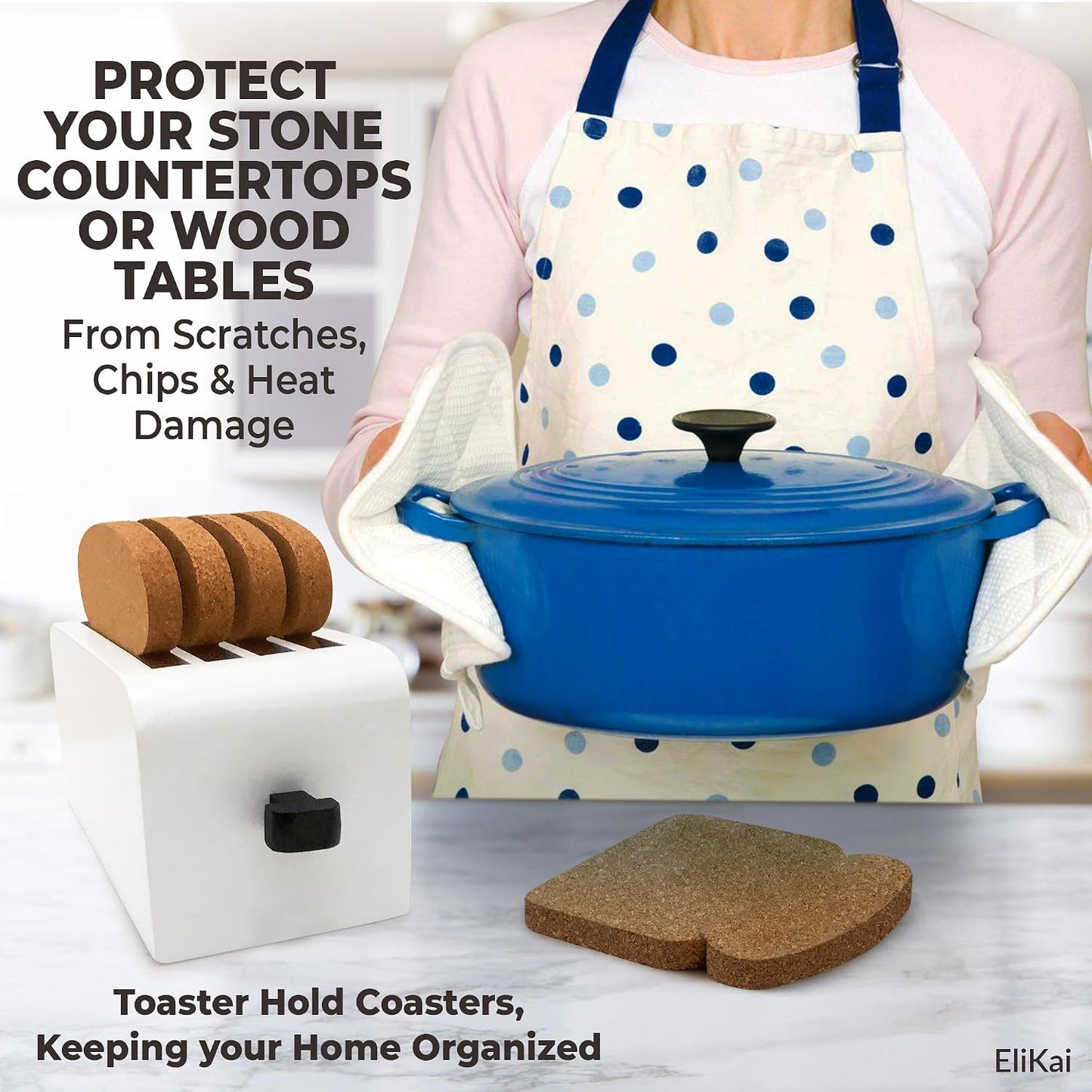 Holder / Absorbent Cork Coaster Set