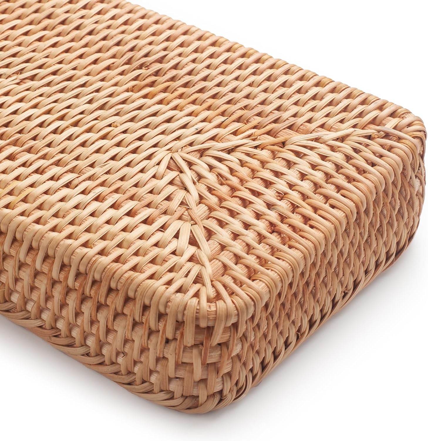 Rattan Bathroom Vanity Trays Toilet Tank Baskets Long Narrow Hand Towel / Natural / 16.3 x 6.1 x 2