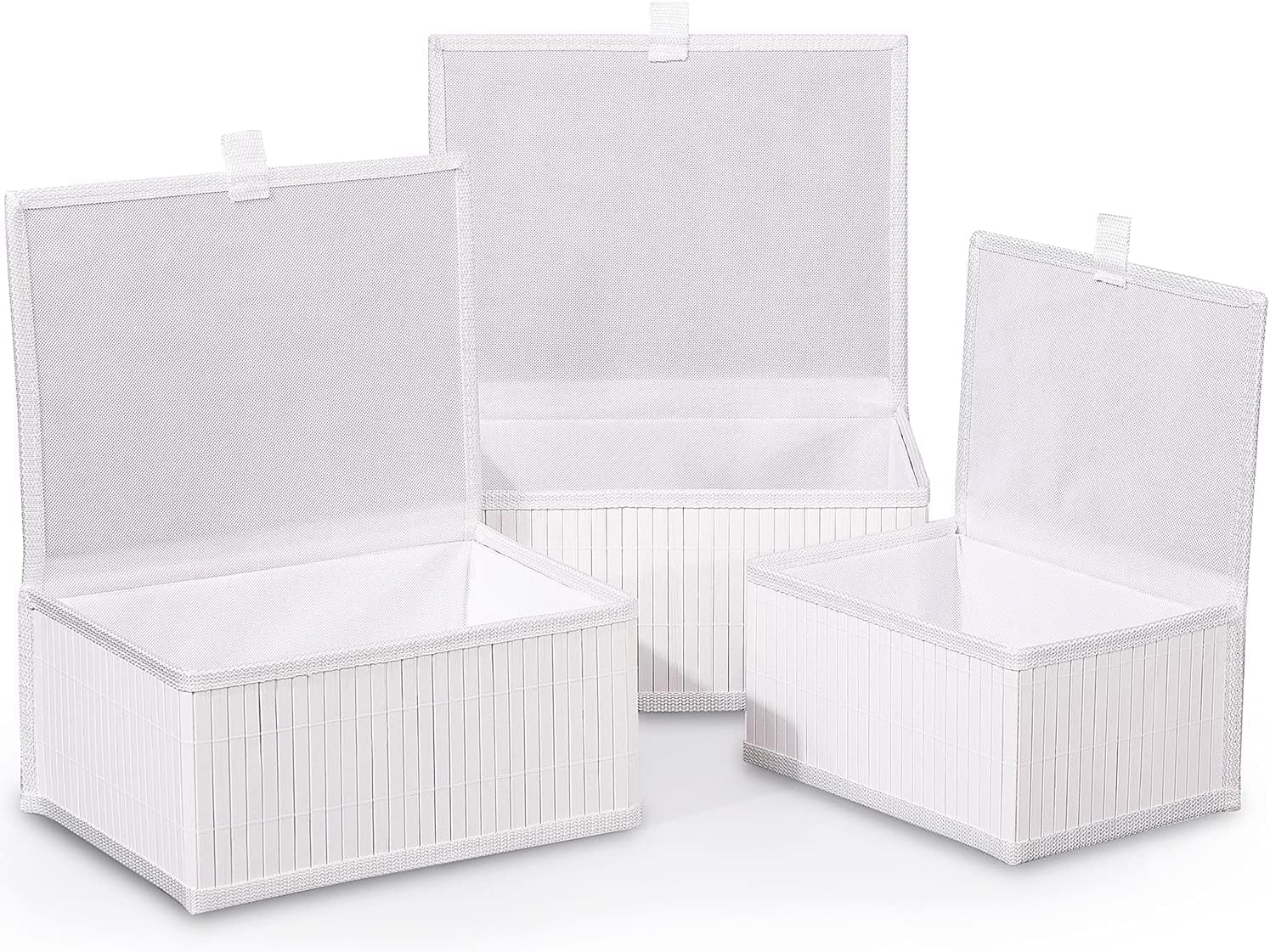 Woven Lined Storage Basket / Pure White / Set of 3