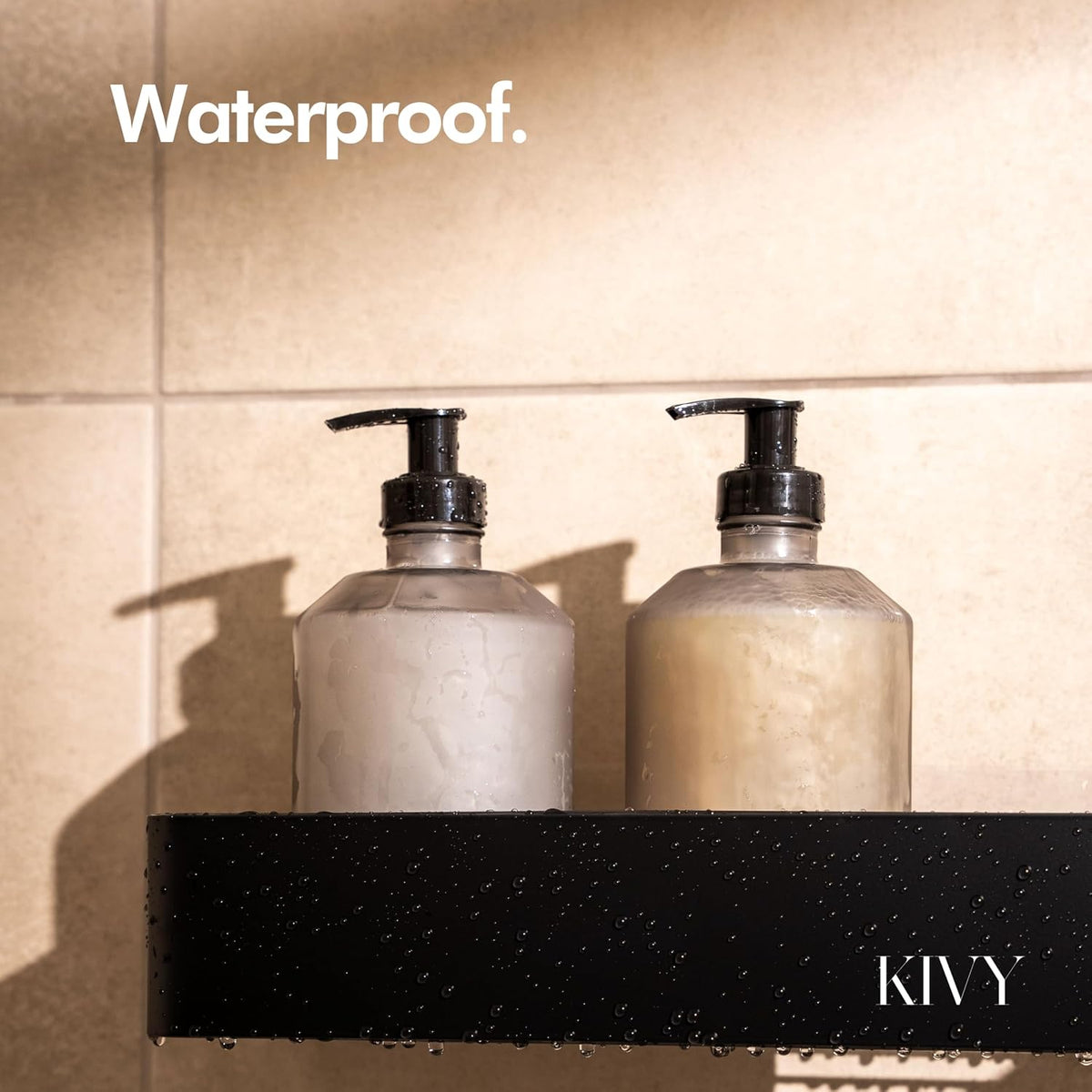KIVY Glass Soap Dispenser Set [INCL. Waterproof Labels] - Glass Soap Dispenser with Pump - Hand Soap and Dish Soap Set