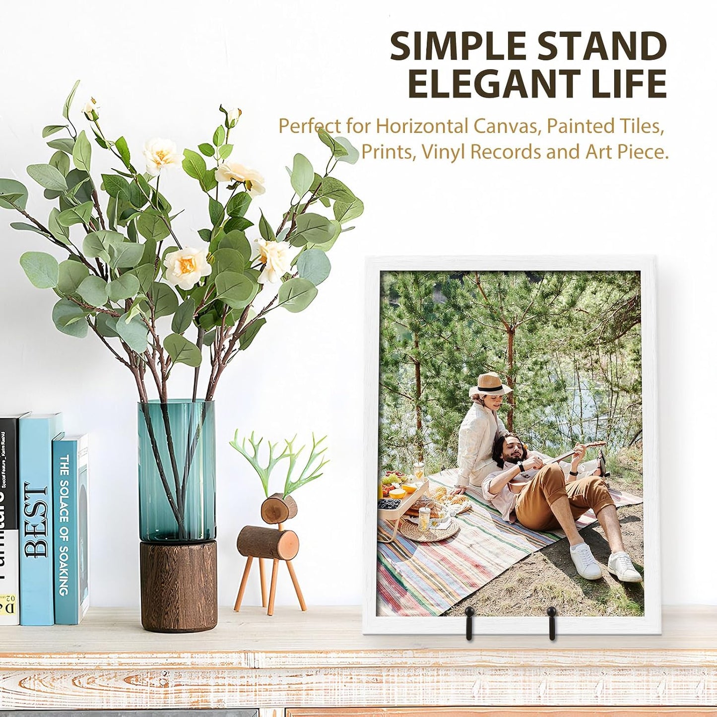 Decorative Plate Stand Holder Picture Frame Stand Easel Display Stand / 6 Inch / Set of 4