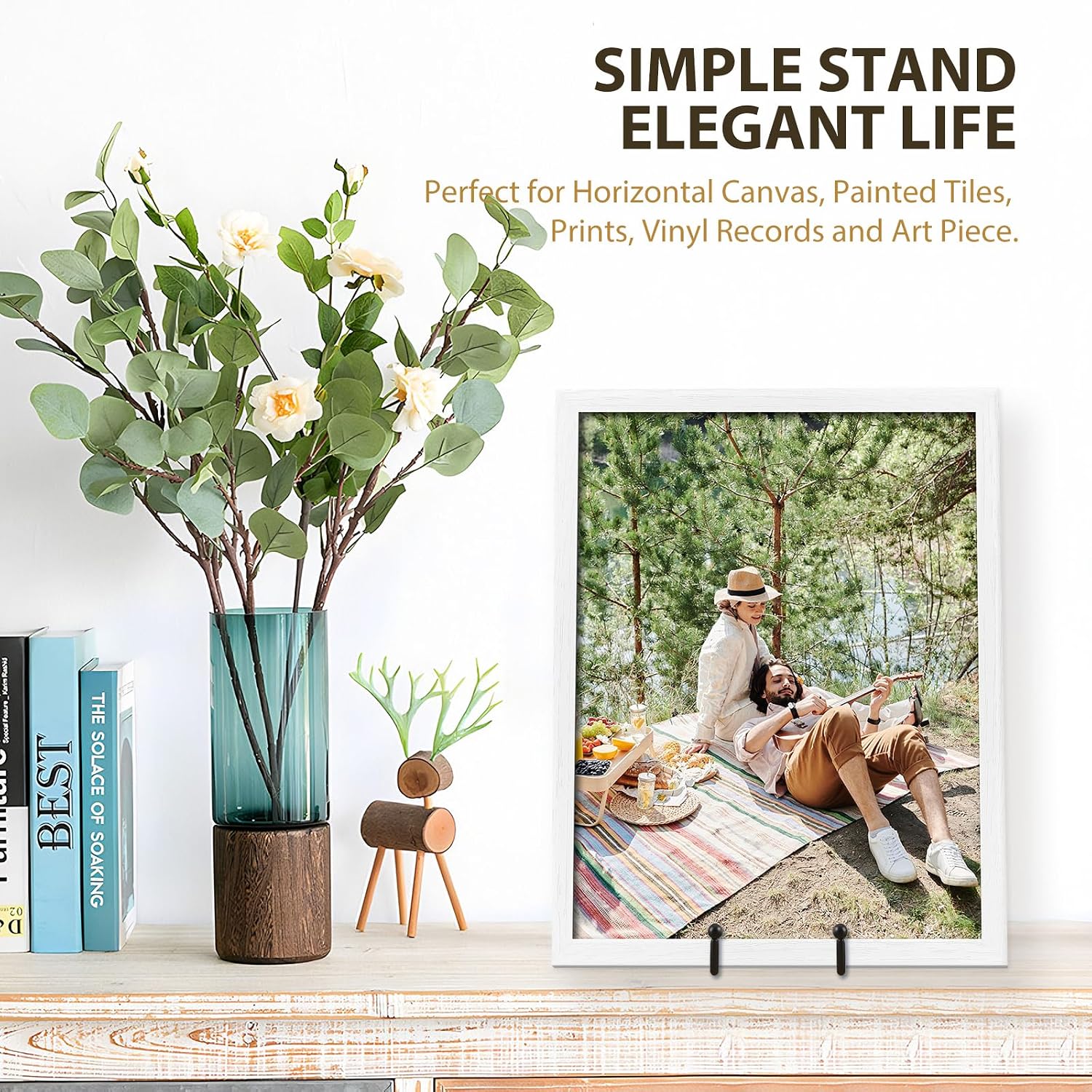 Decorative Plate Stand Holder Picture Frame Stand Easel Display Stand / 6 Inch / Set of 4