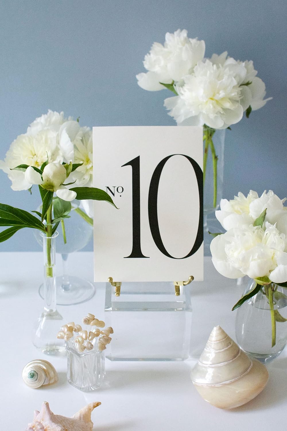 Weekend Paper Co.™ Modern Wedding Table Numbers, Single Sided 4x6 Modern Design, Black Matte Ink, Numbers 1-25 plus 4
