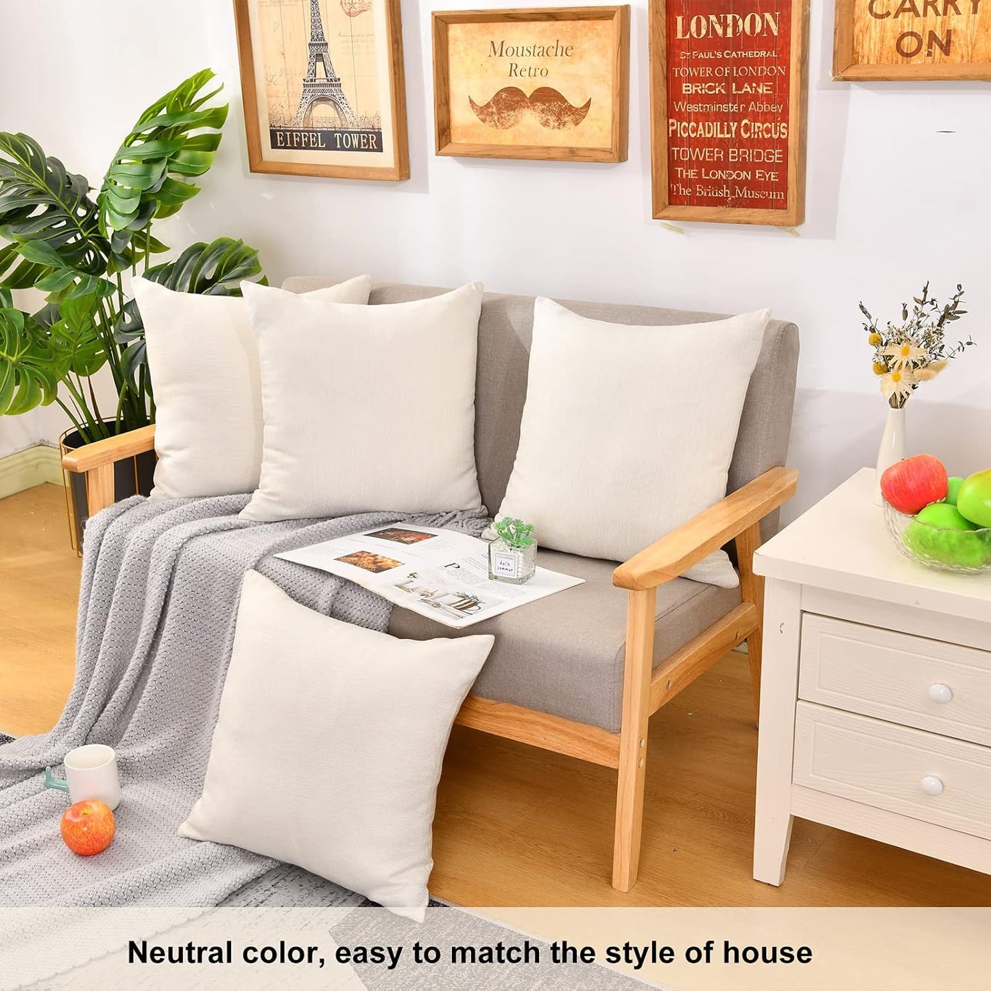 Throw Pillow Covers Bulk Linen Blank Couch Cushion Pillow Case for Vinyl Sublimation HTV Ironing