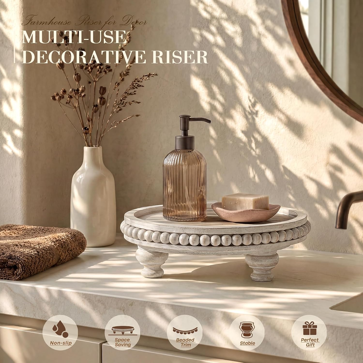 Perfume Organizer & Cupcake / Whitewash