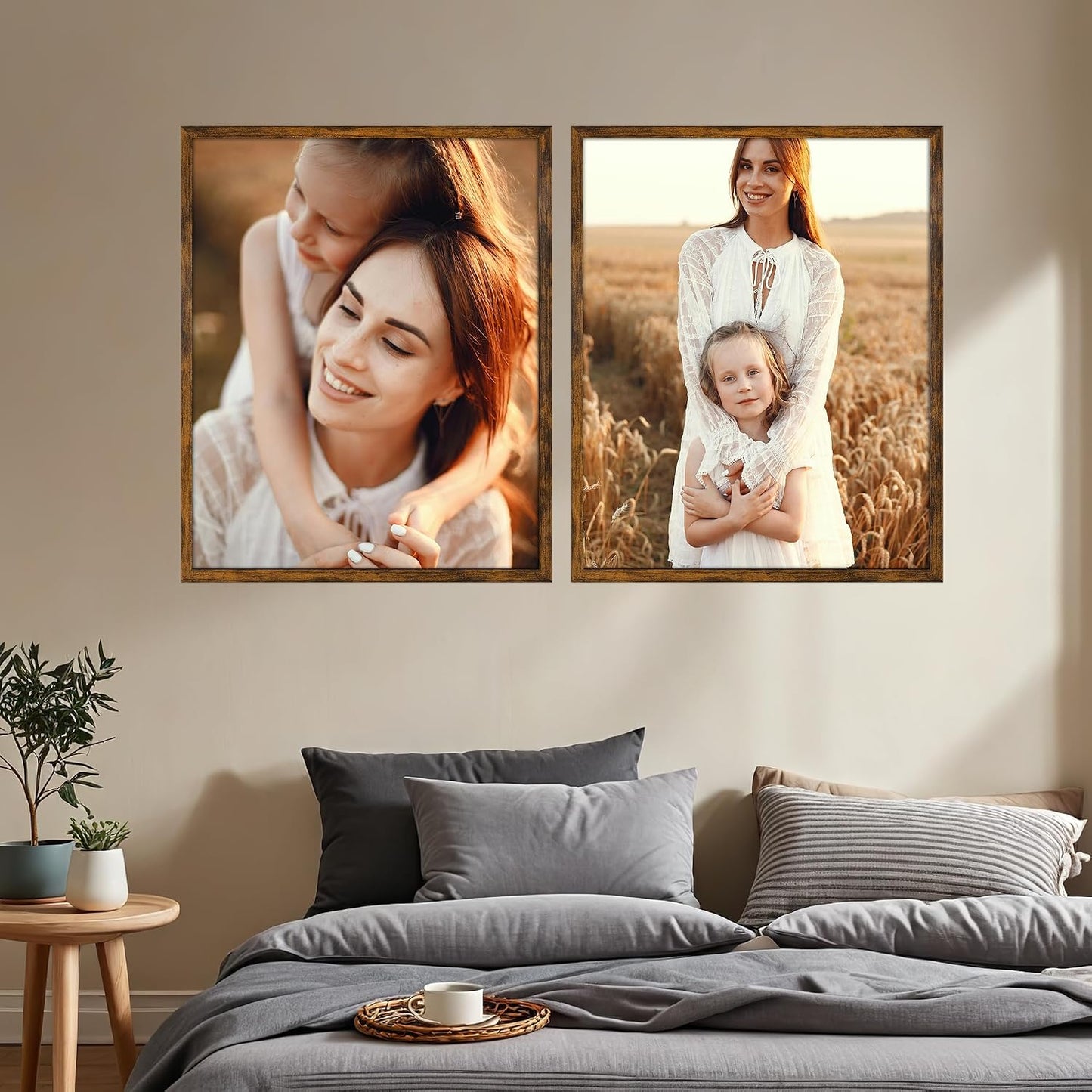 Giftgarden 16x20 Picture Frame Rustic Brown, 16 by 20 Thin Poster Photo Frame for Wall Display, Single