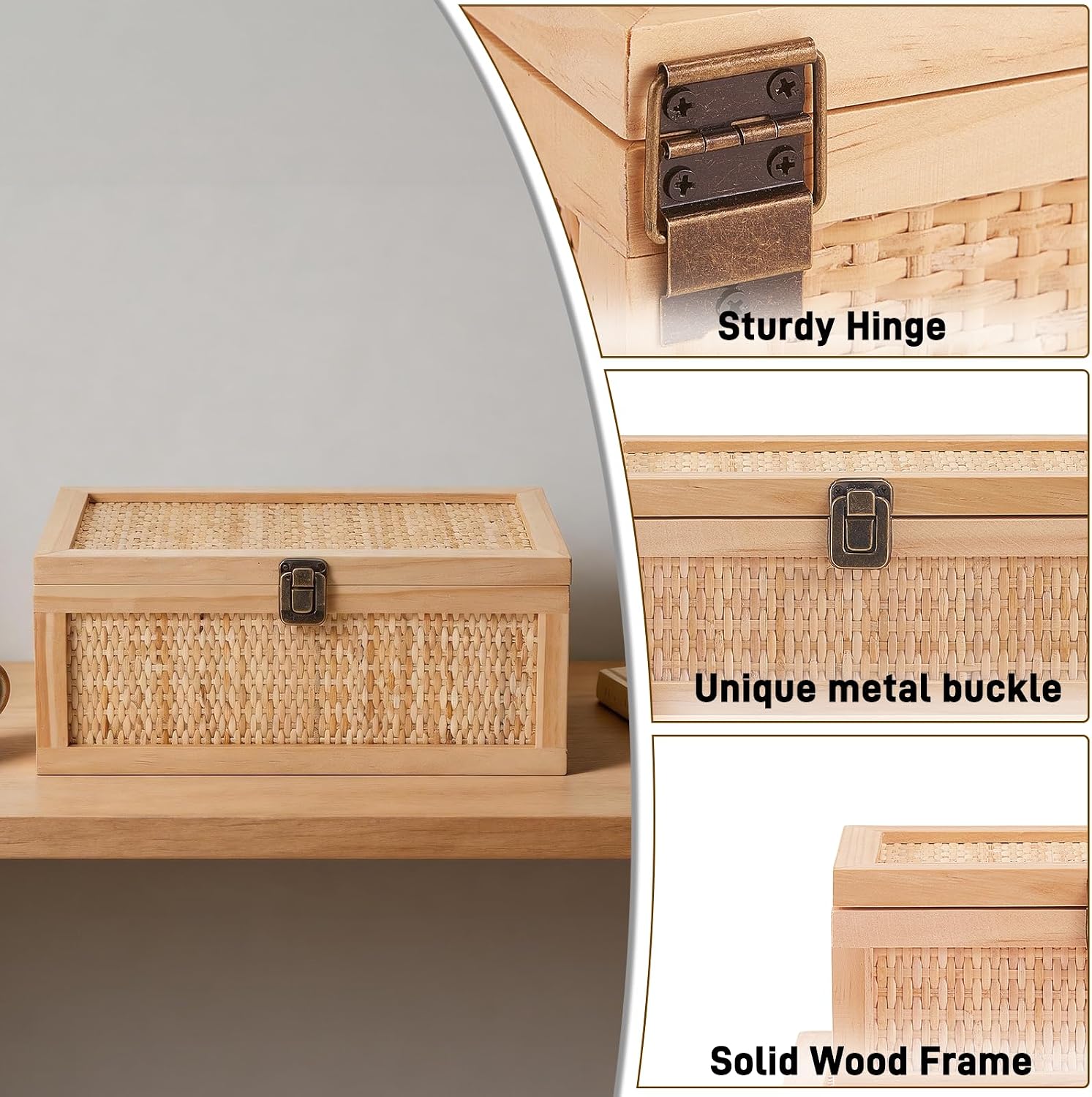 Rattan Decorative Boxes / Natural