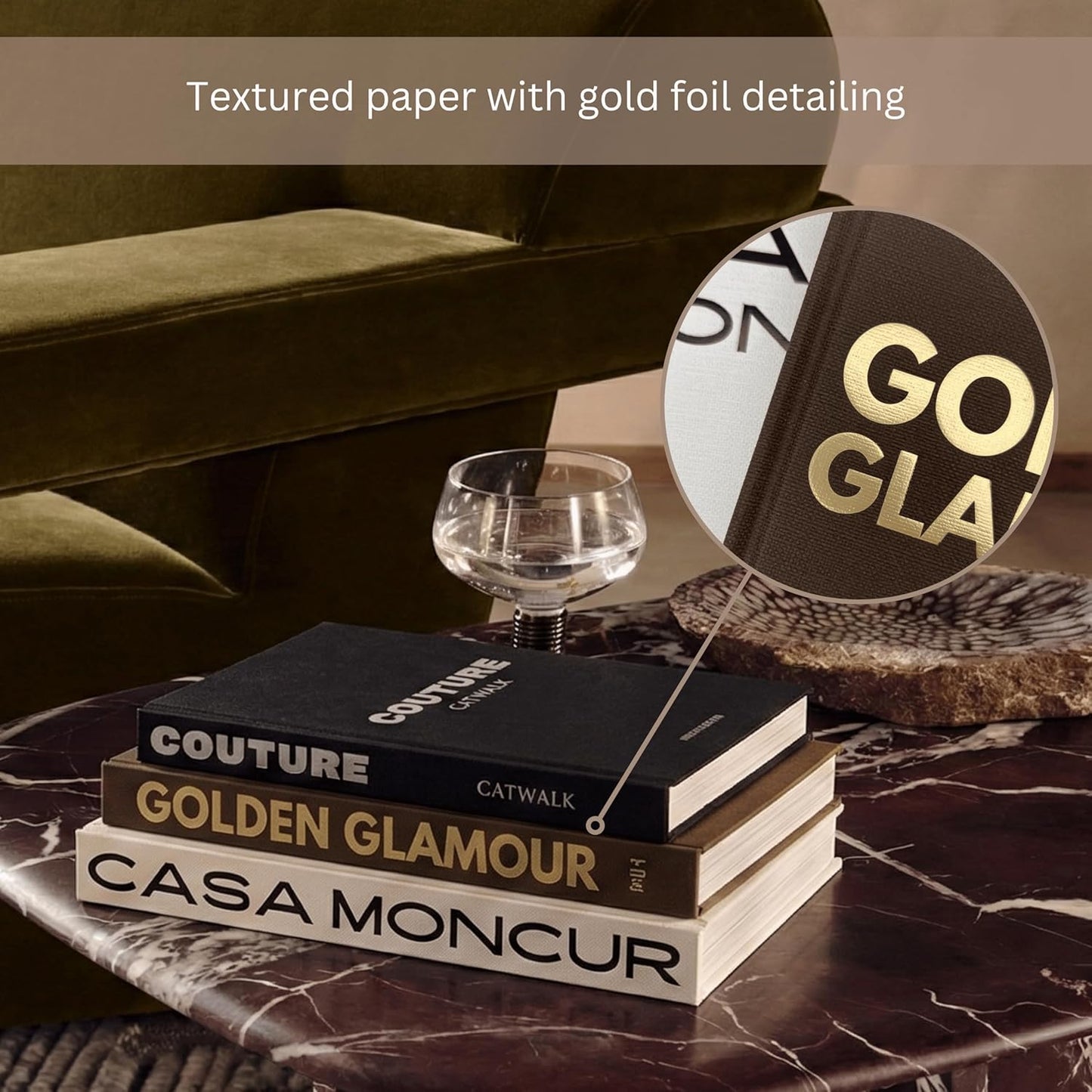Faux Books for Modern Home Decoration / Black and White / Set of 3