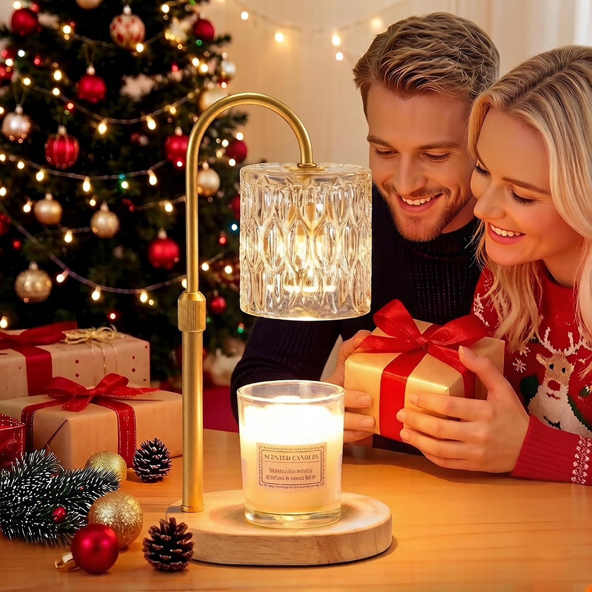 Dreamholder Electric Candle Warmer Lamp with Timer, Dimmable Candle Lamp with Adjustable Height, Wax Melter for Jar