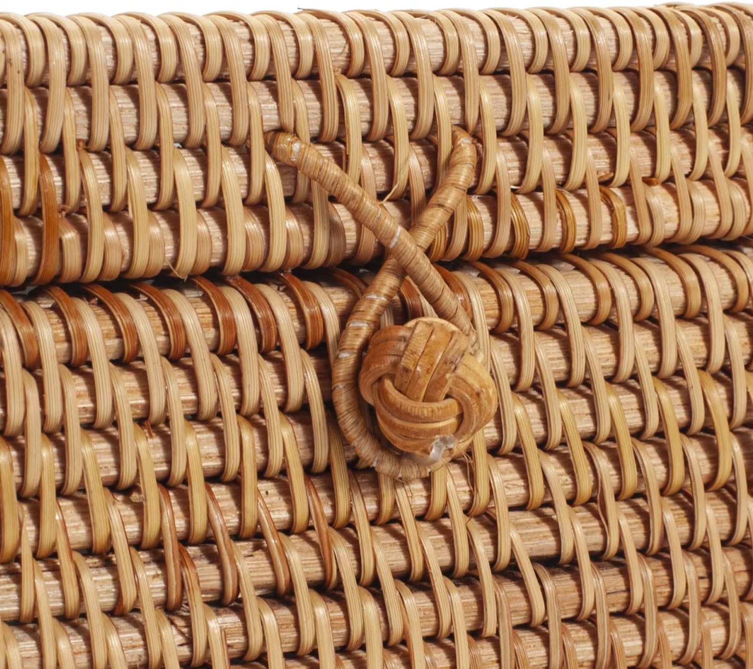 Rattan Square Tissue Box Cover / Natural / 5.7 x 5.7 x 5
