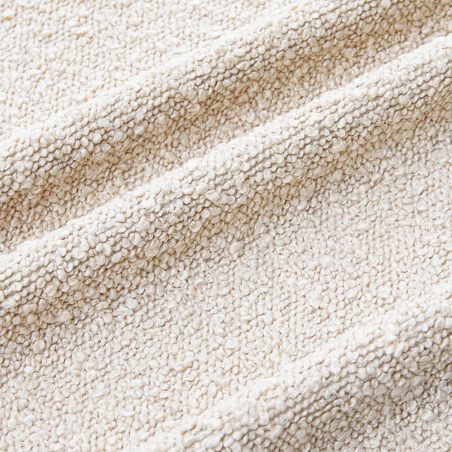 Neutral Textured Boho Pillow Covers / Beige / 18 x 18 / Set of 2