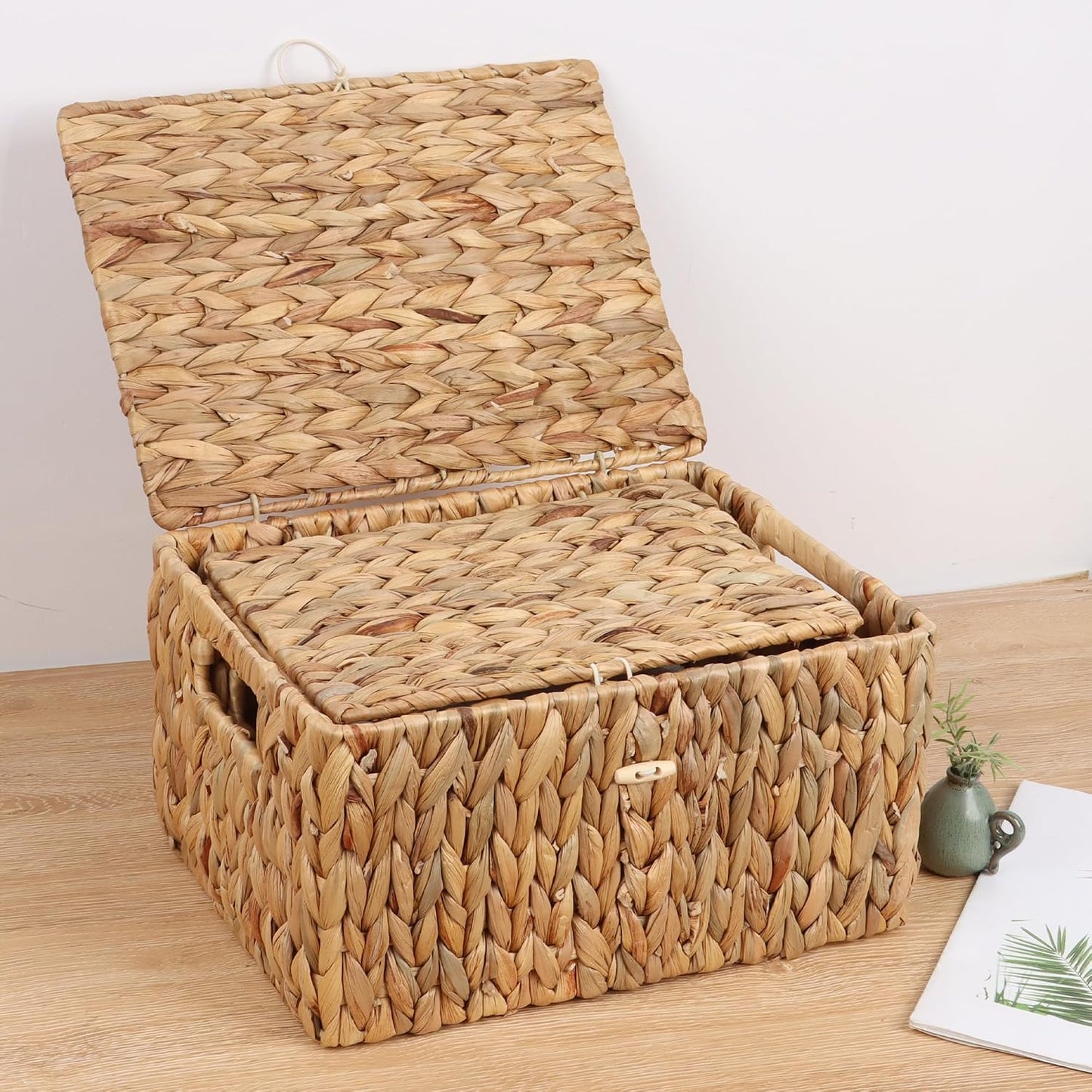 Wicker Shelf Baskets / Natural / Small