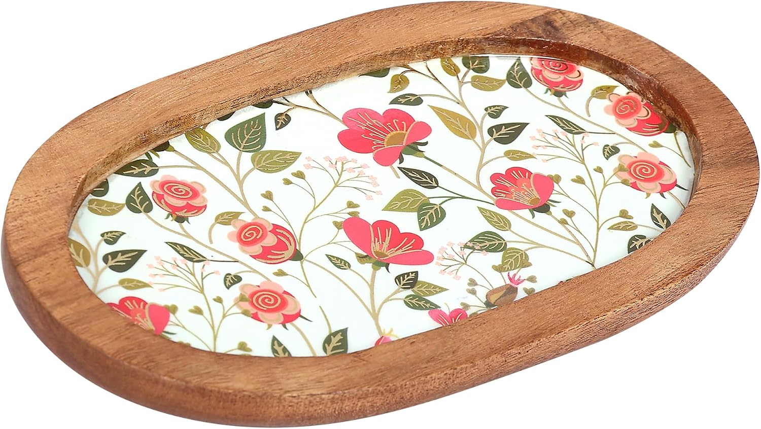 Wooden Small Serving Tray / White