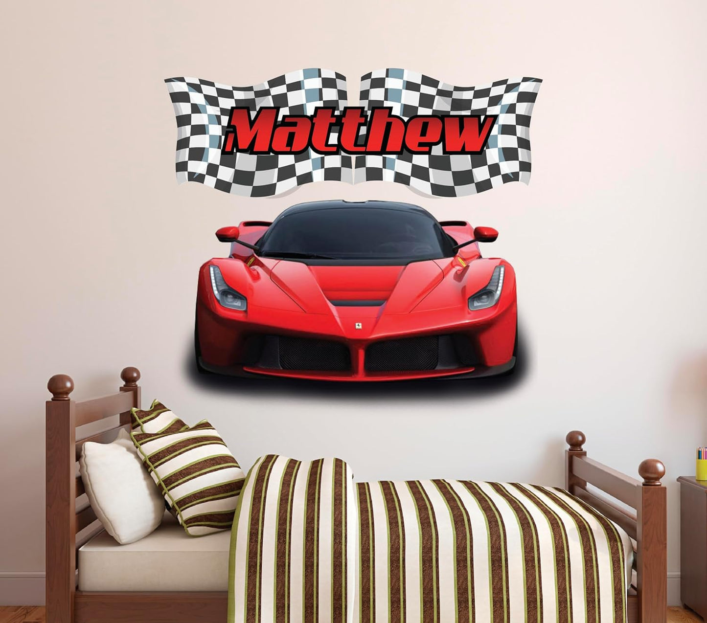 Race Car Name Wall Decals