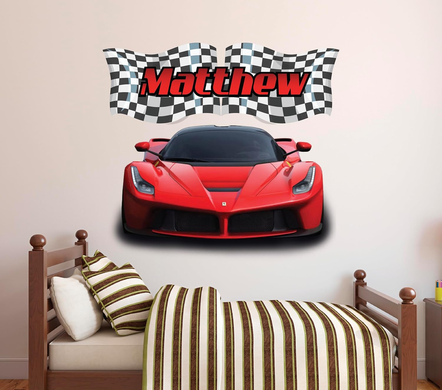 Race Car Name Wall Decals