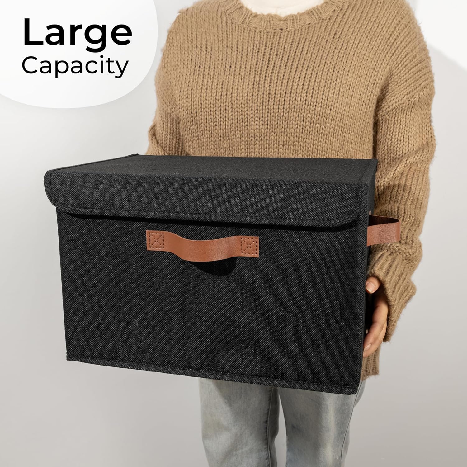 Storage Bin / Storage Bins / Black / Large / Set of 2