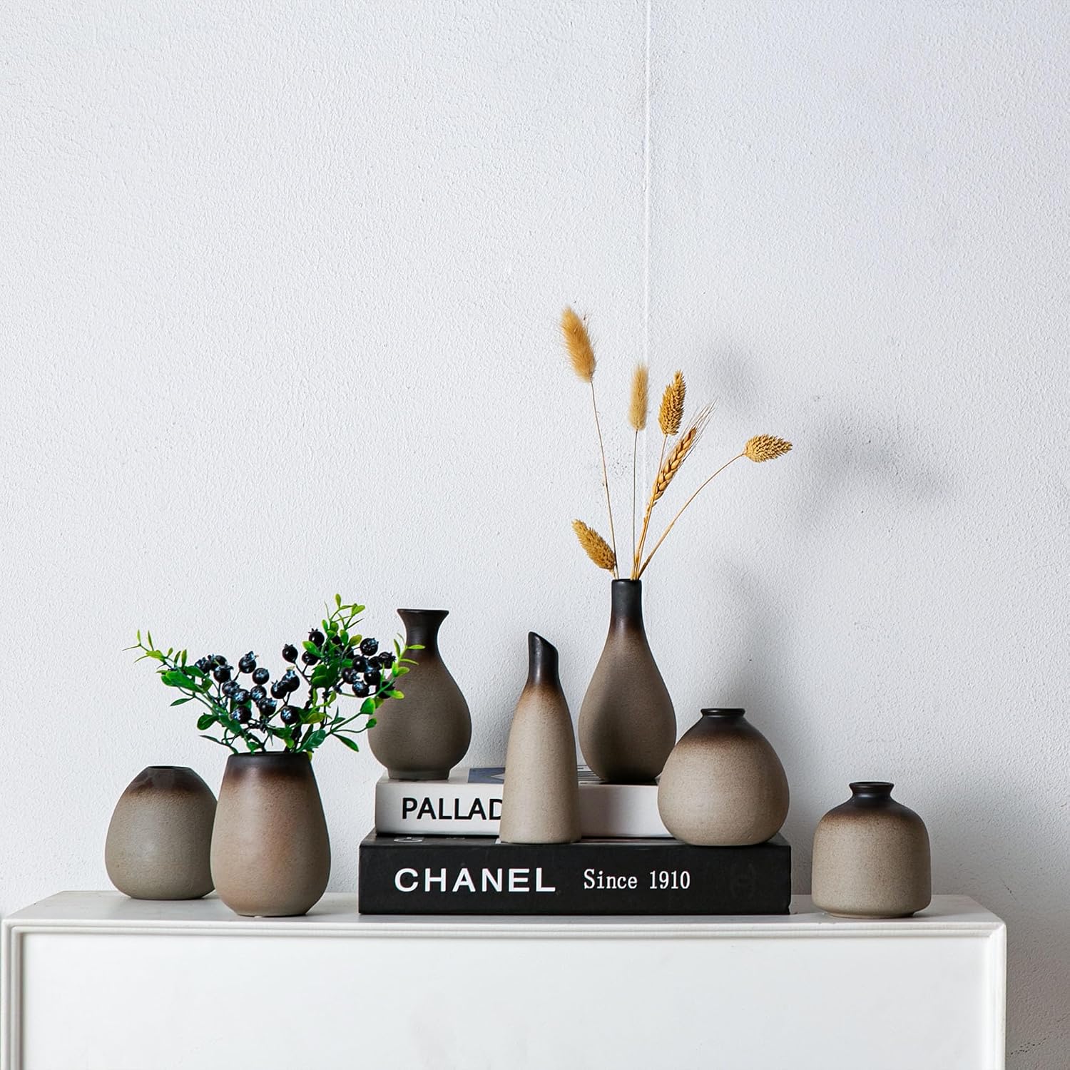 Ceramic Bud Vase / Rustic / Set of 11
