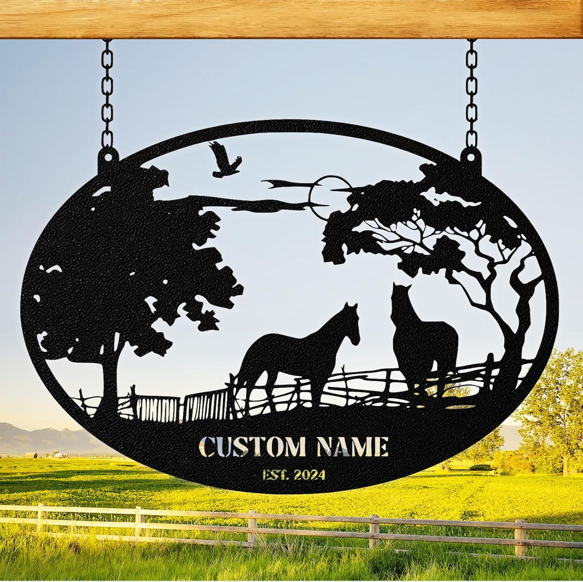 Smile Horses and Roses Wooden Block Decor Set, 4-Piece Horse Head Wreath & Themed Tiered Tray Tabletop Signs for Horse Racing Party Decorations