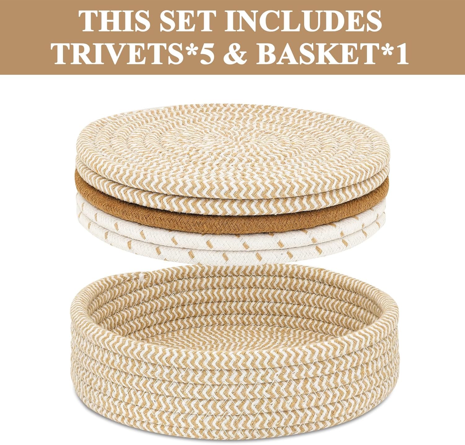 Pot Holders / Storage Basket / Mix Brown