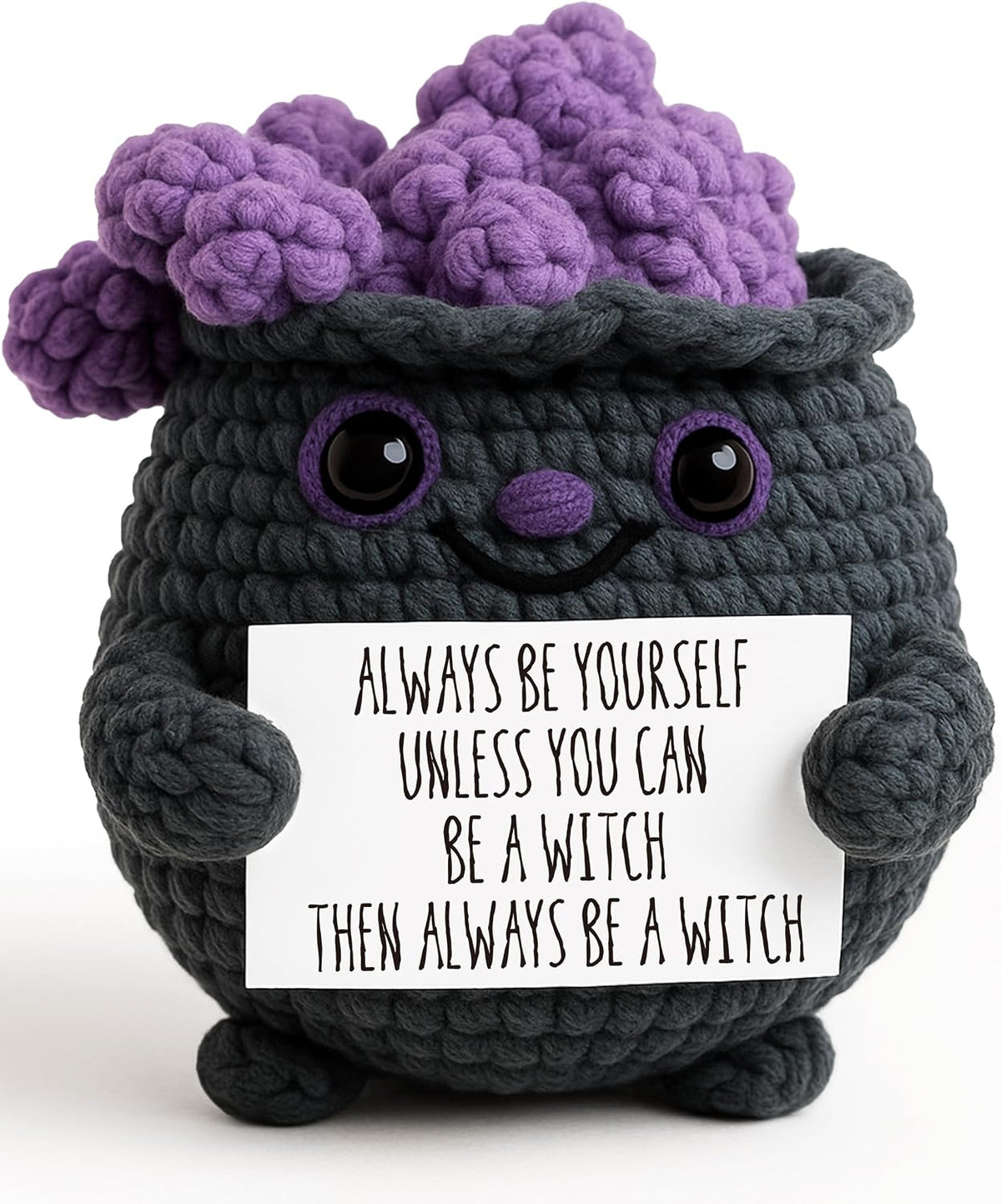 Halloween Decorations Cute Crochet Witch Cauldron Spooky Gift for Women