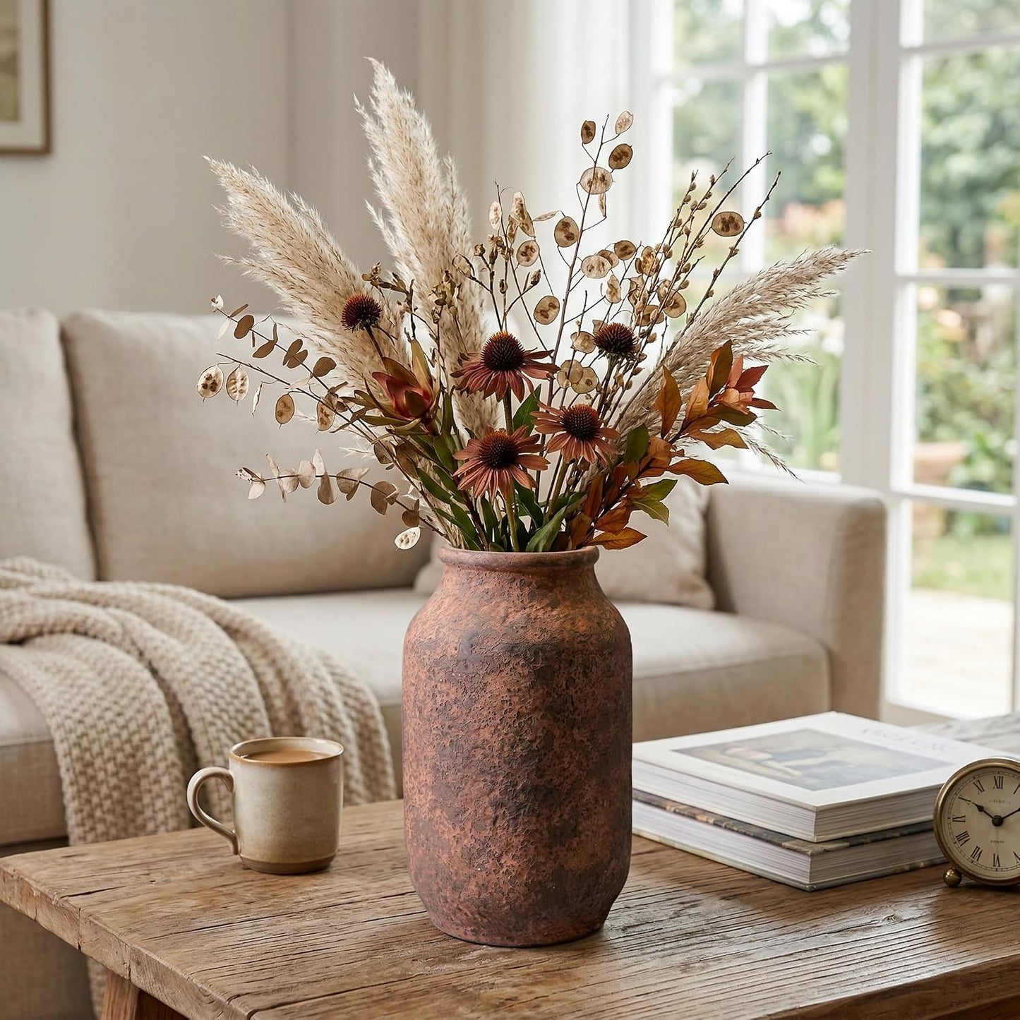 Terracotta Farmhouse Vase / 9 Inch