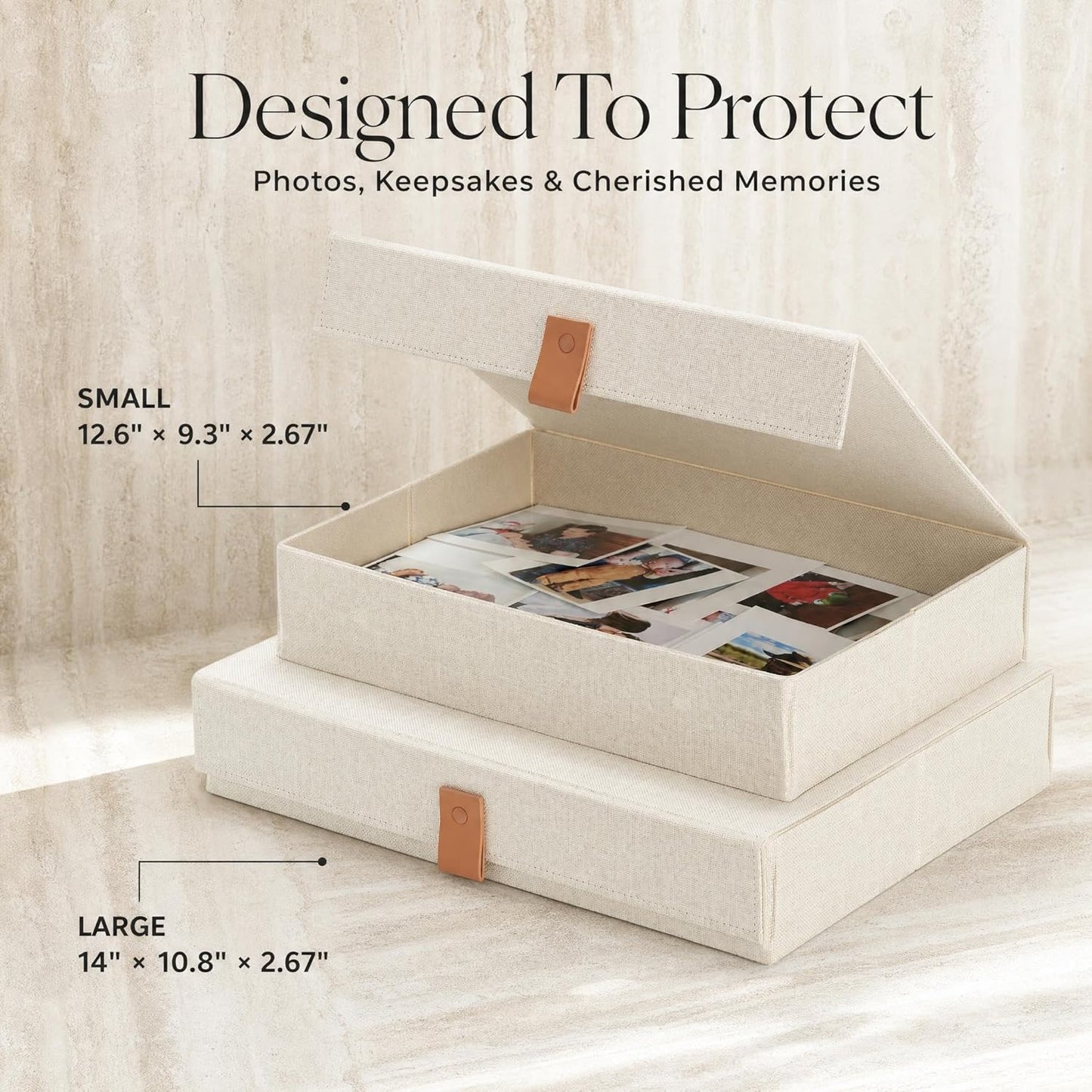 Linen Organizers Are to Safely Store Your / Ivory / Set of 2