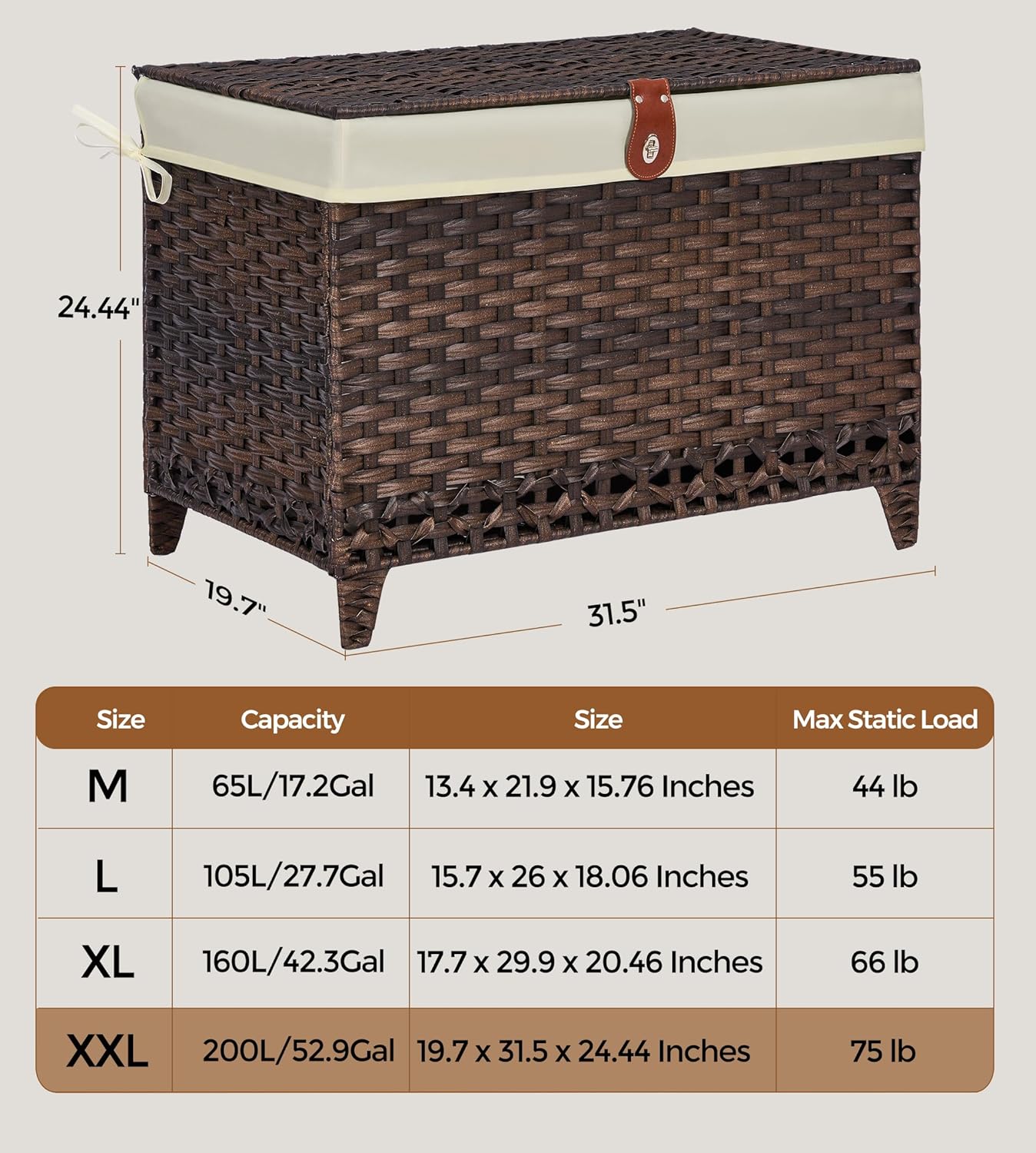 Rattan Shelf Basket / 200L / Brown