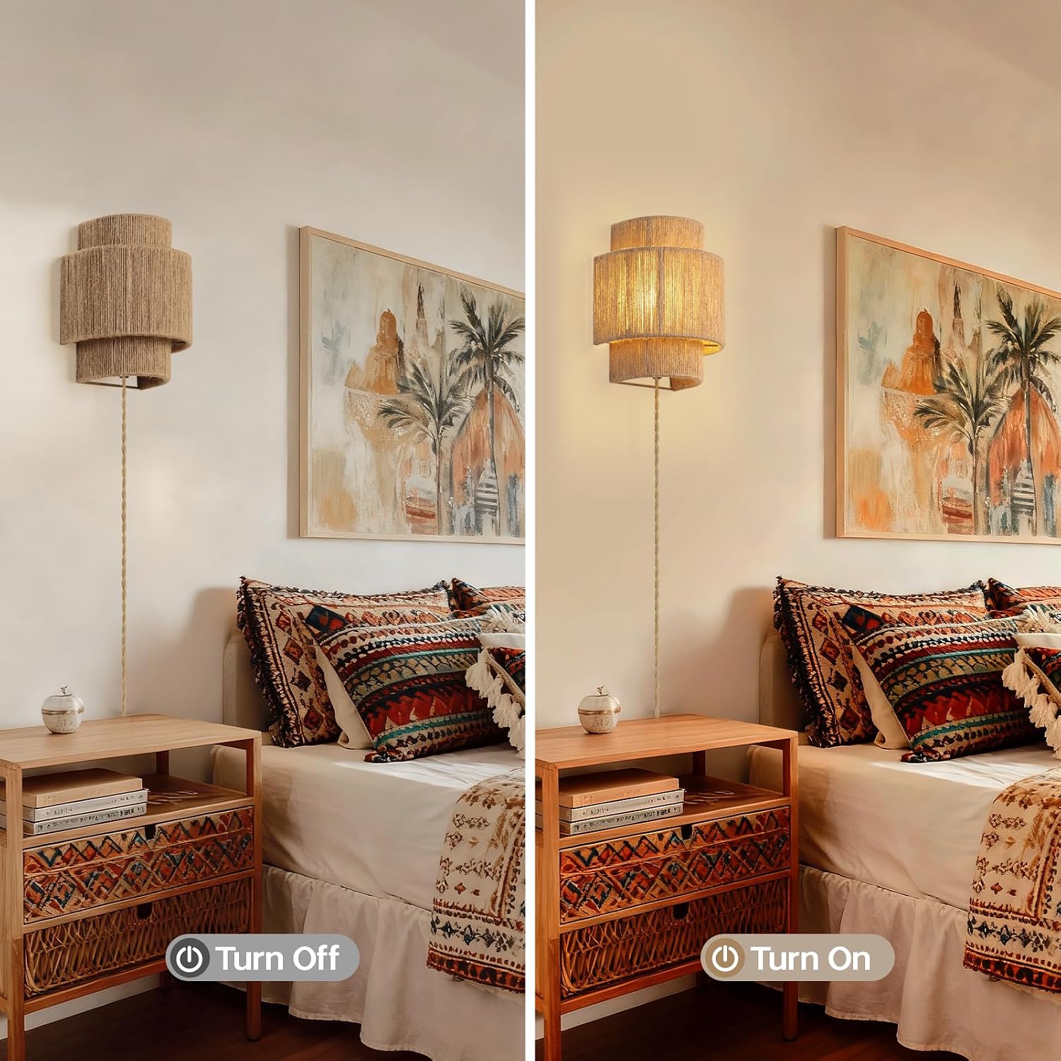 Rattan Wall Lamp / 1-pack