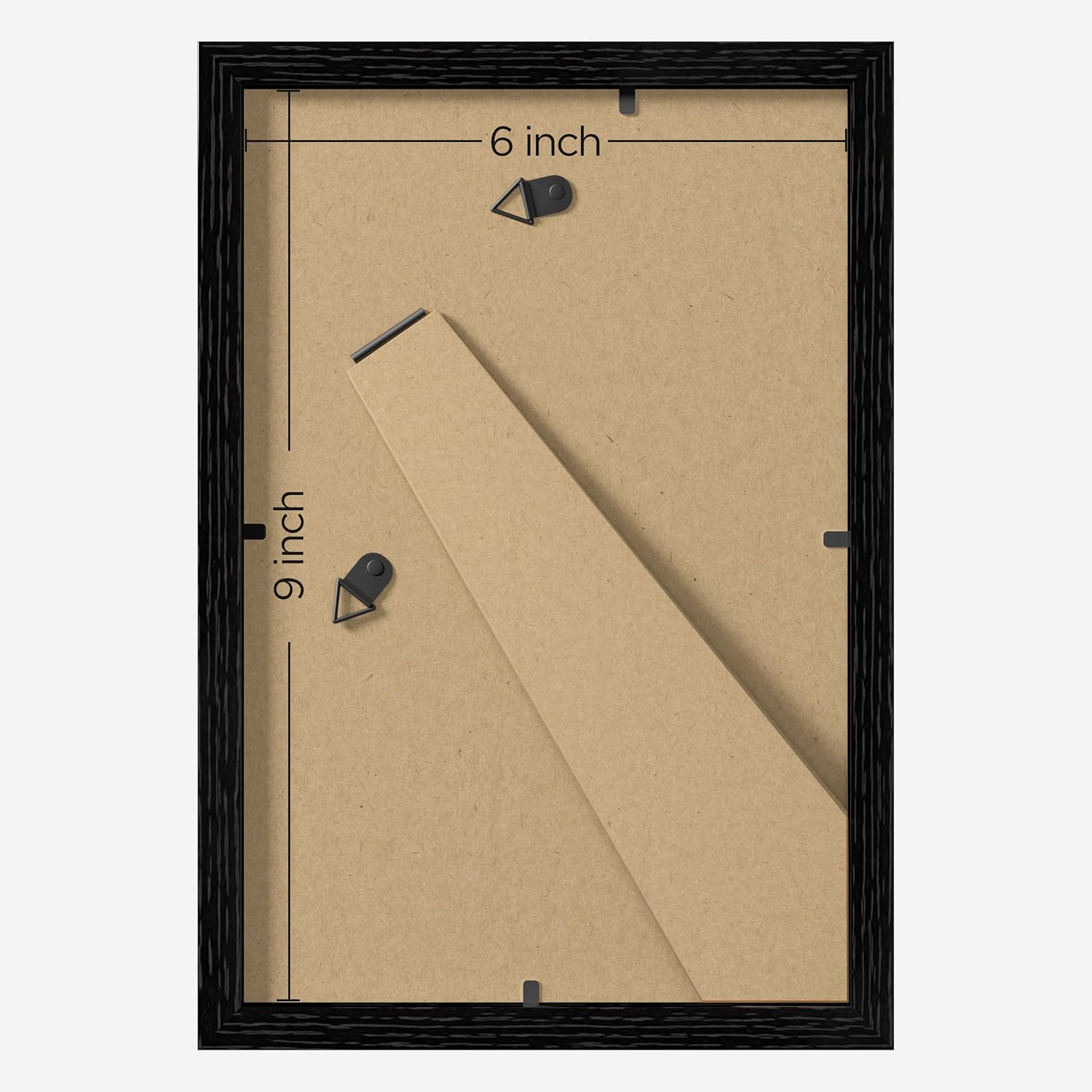 eletecpro 6x9 Picture Frames, Acrylic Cover, Black, Set of 10 | Display Photo 4x6 with Mat or 6x9 without, Horizontal