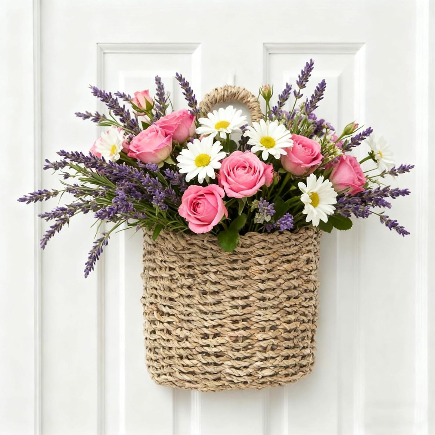 Seagrass Hanging front door decor Wall Basket