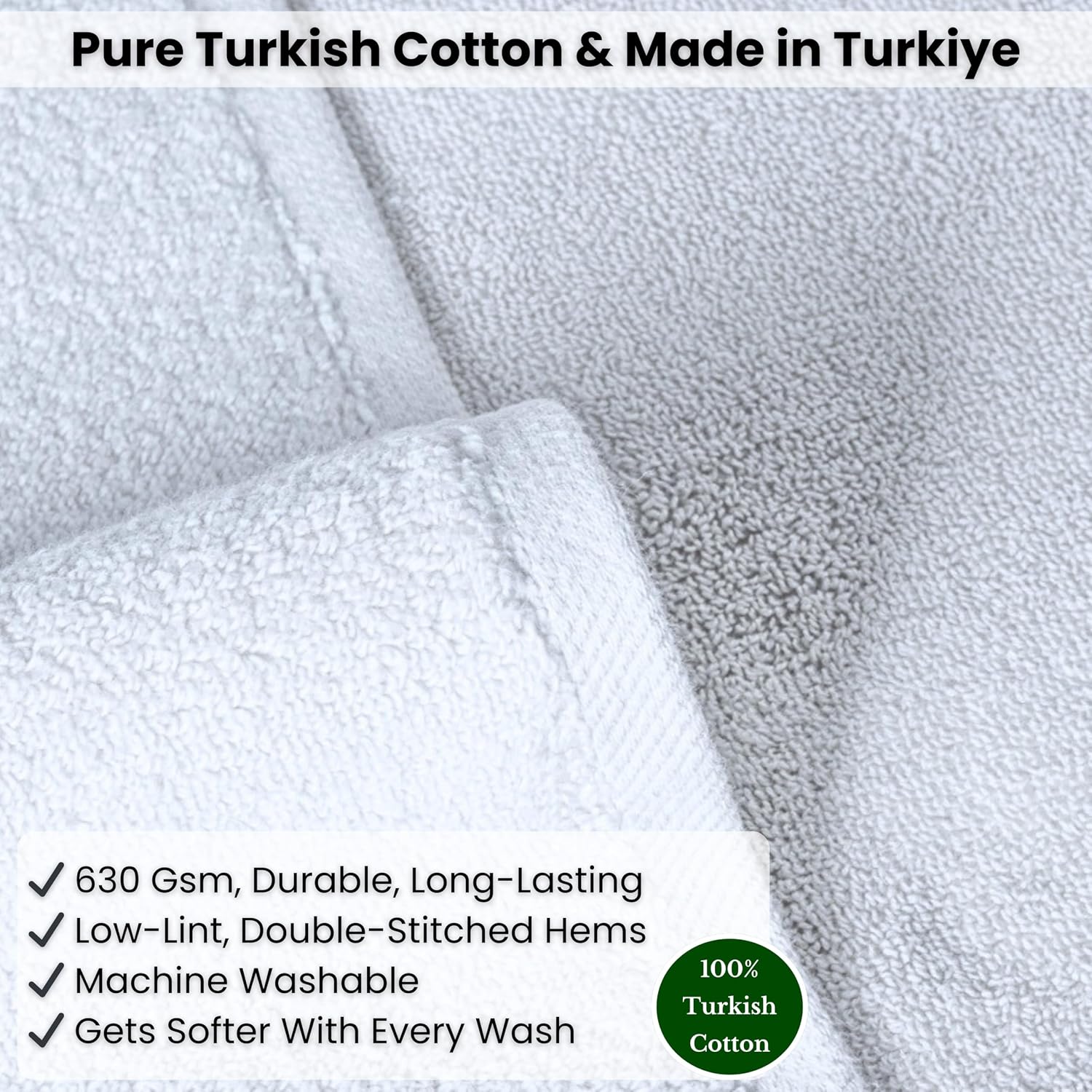 SALBAKOS Luxury 100% Turkish Cotton Bath Sheet 40x80 in (1-Piece, White) | Extra Large Jumbo Oversized Bathroom and