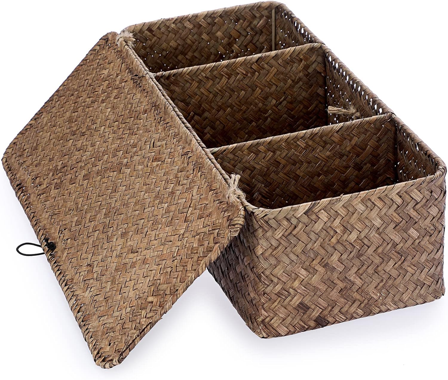 Lid Toilet Tank Basket Holder Handwoven Wicker Basket Home Organizer Bin