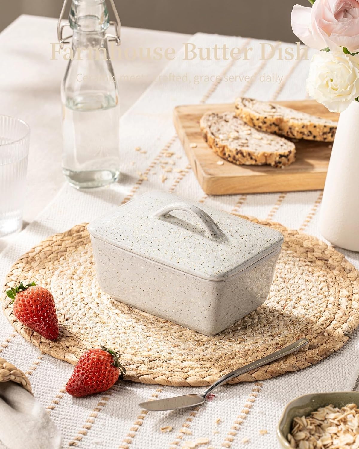 Ceramic Butter Dish / Gray