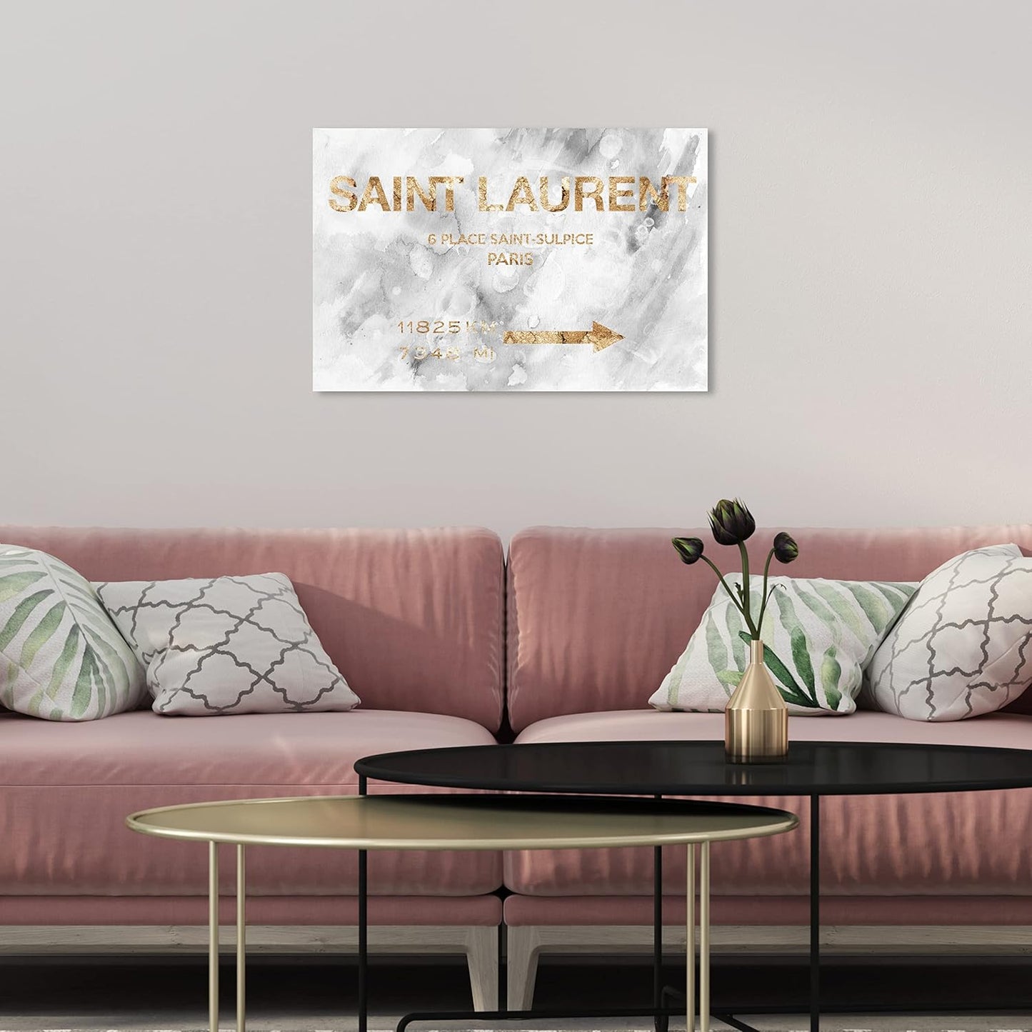 The Oliver Gal Artist Co. Modern in Paris Street Framed Canvas Wall / 15"L x 10"W / Gold / 10 x 15