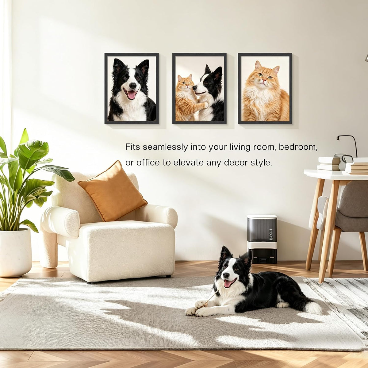 12x16 Picture Frame 3 Pack, Wall Mount Display, Black Wood Grain | Fits 12x16 Photos or Posters, Clear Shatterproof
