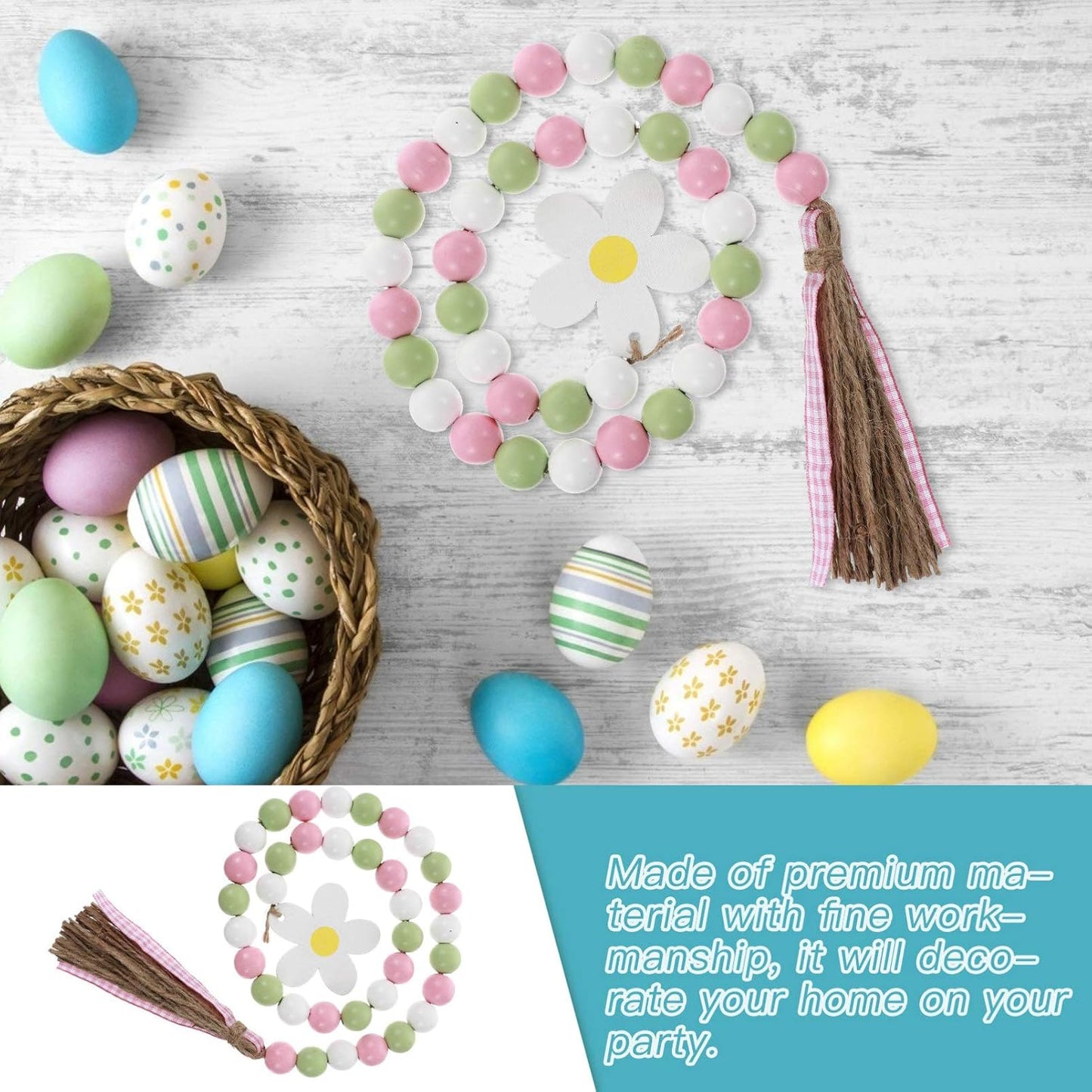 Wood Bead Garland / Natural