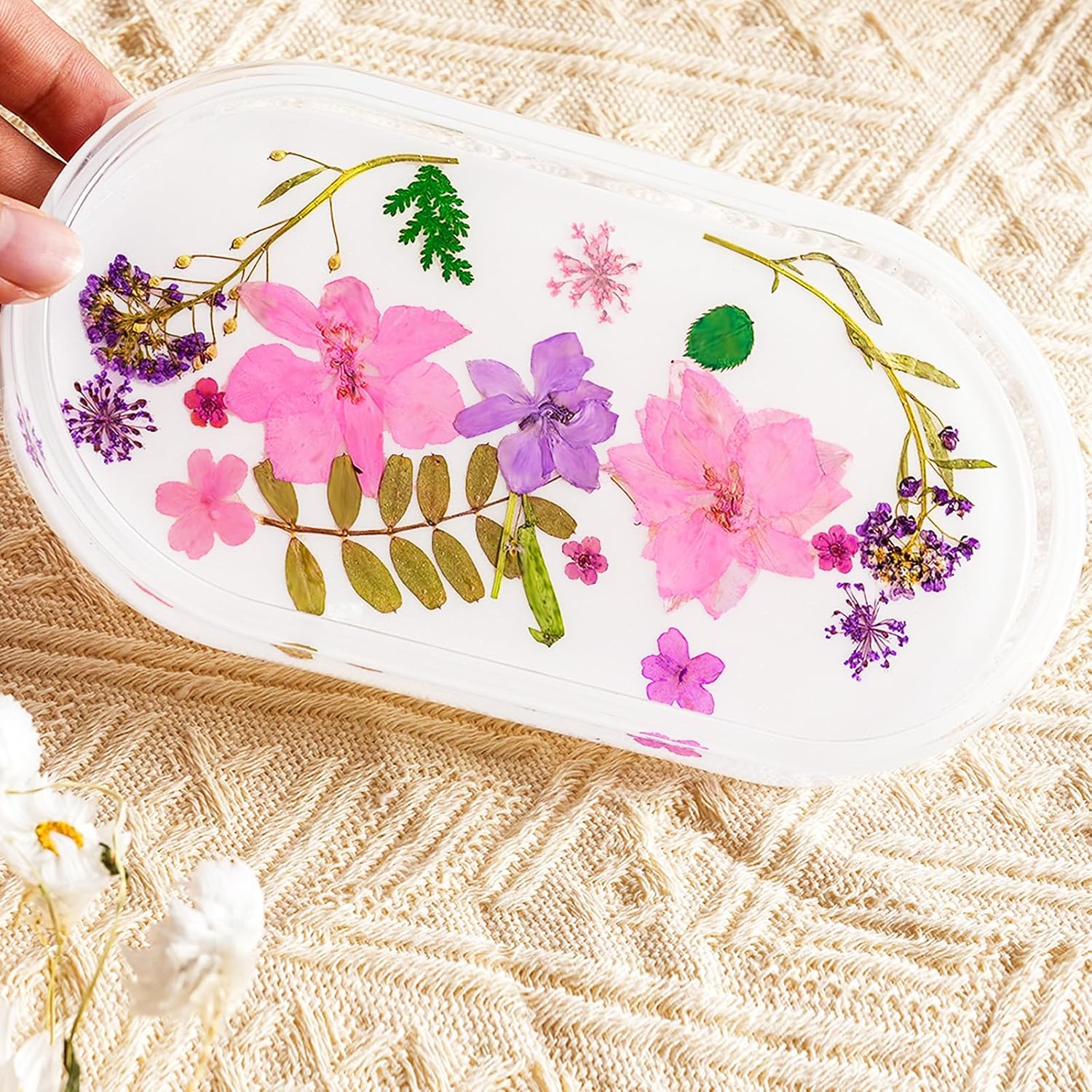 Jewelry Ring Trinket Dish ：Gift for Bride Wedding Engagement Mother Best Friend / White