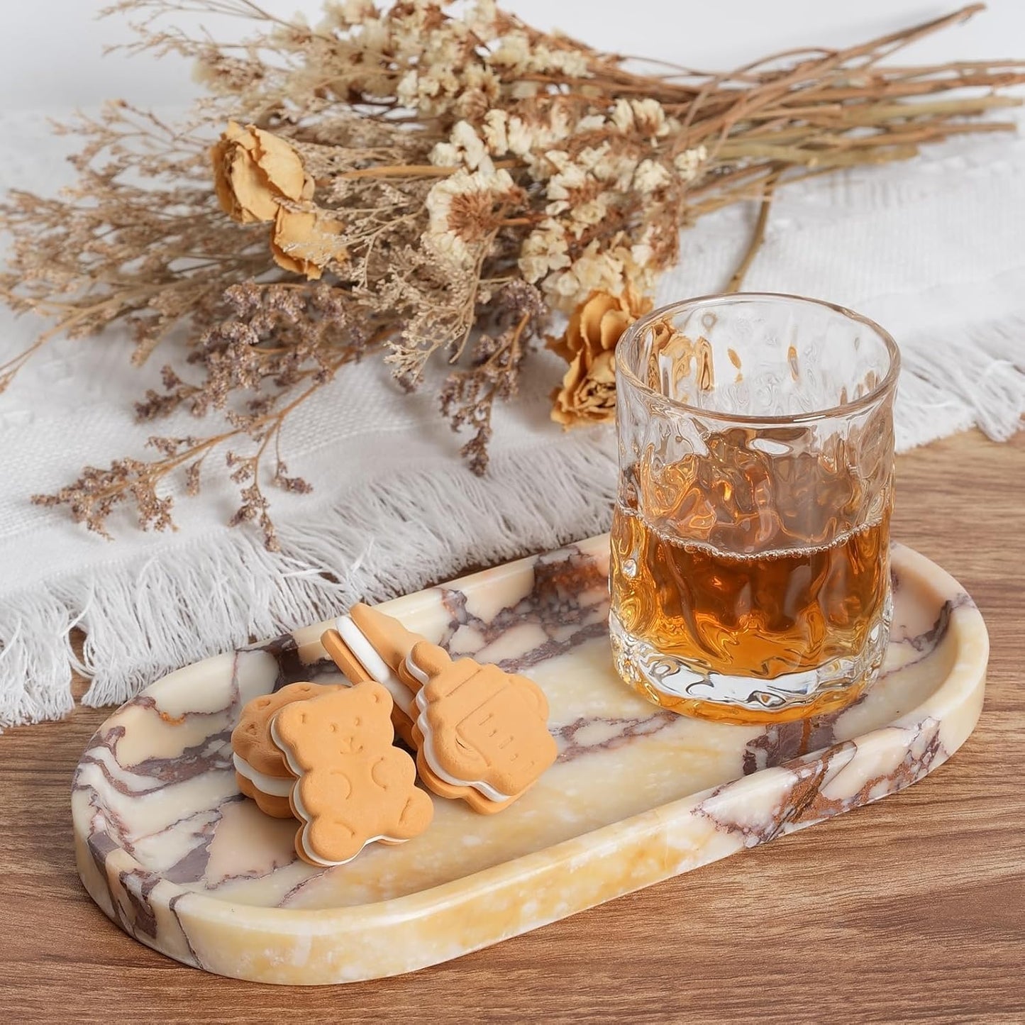 Marble Tray for Decor / Calacatta Viola / 10 x 5 x 0.7 / Natural