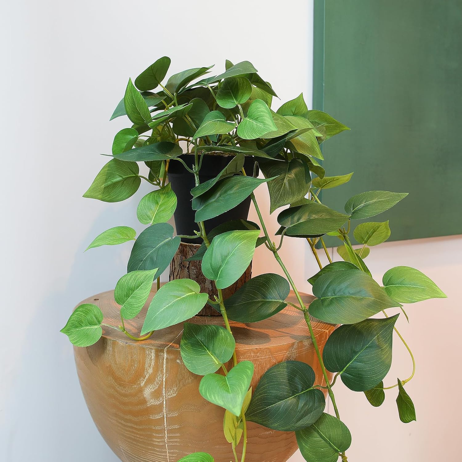 Fake Pothos Hanging Plants / Green Pothos / Set of 2