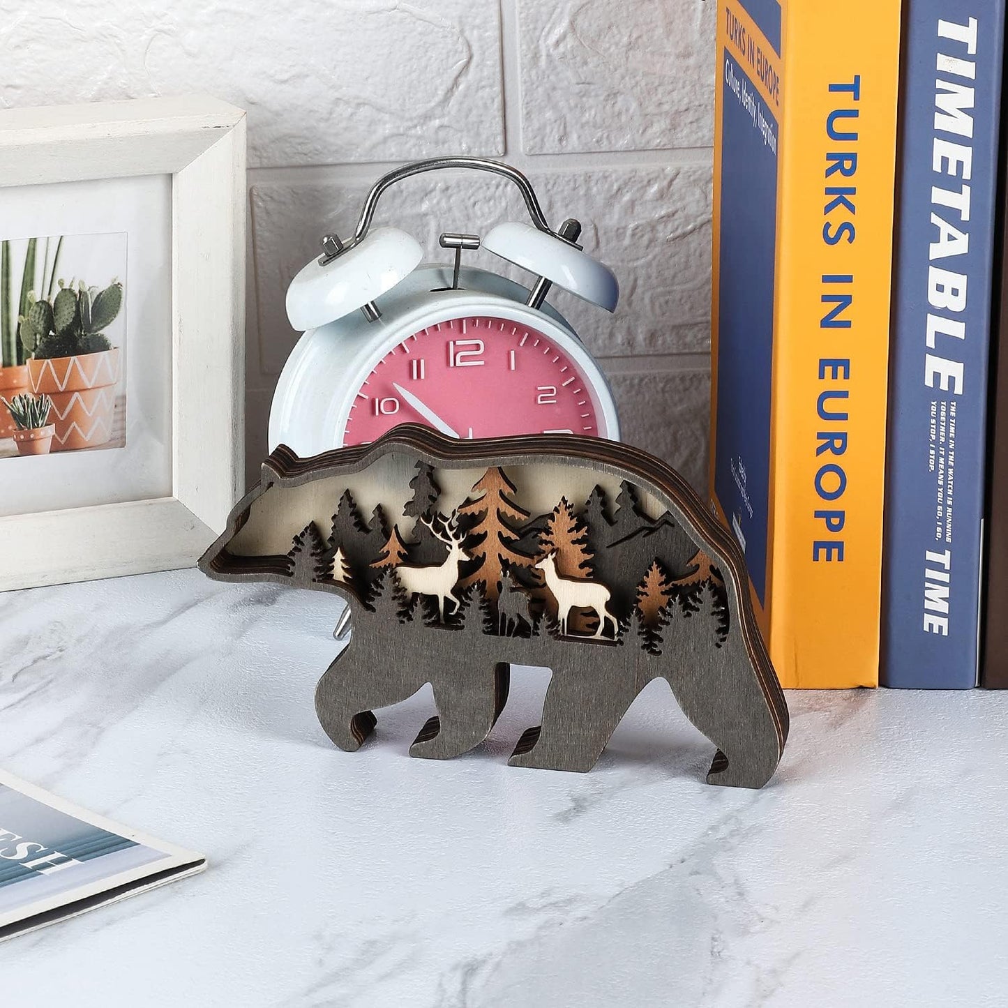 Wooden Forest Animals Decor Cabin Rustic Decor Wall Decorations Mountain decor / Bear