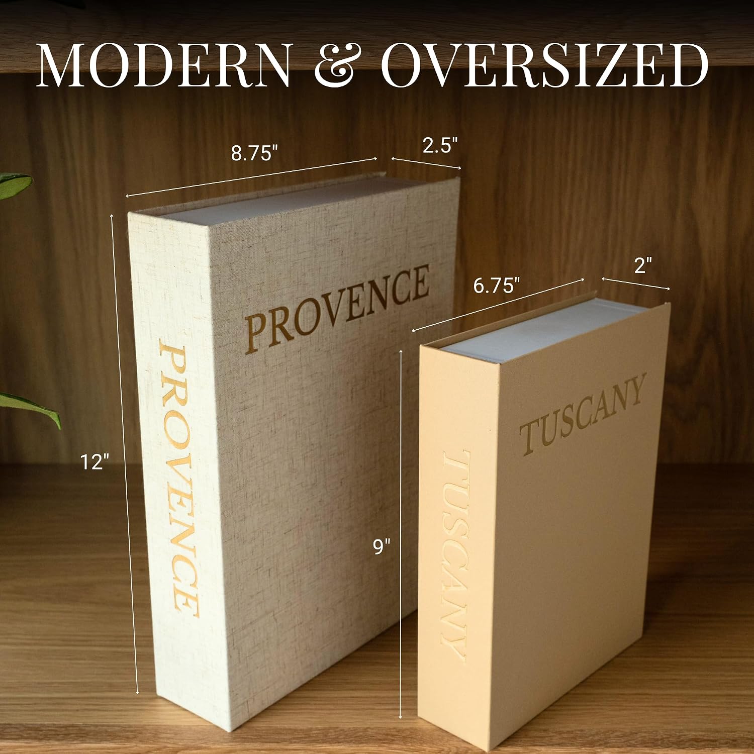 Faux Book Storage Box Set