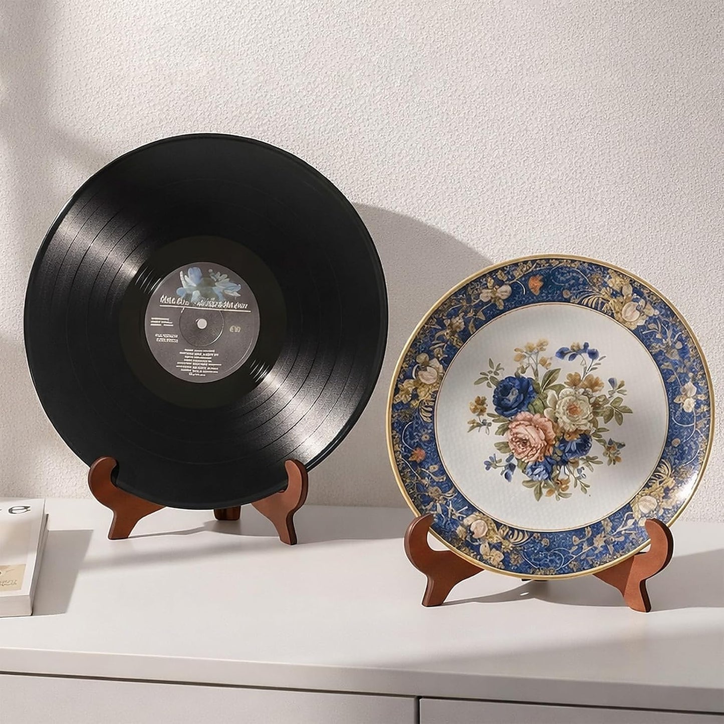 Plate Stands for Display Wooden Display Stand Holder 5/6/7/8/9/ for Displaying / 10 Inch / Set of 8